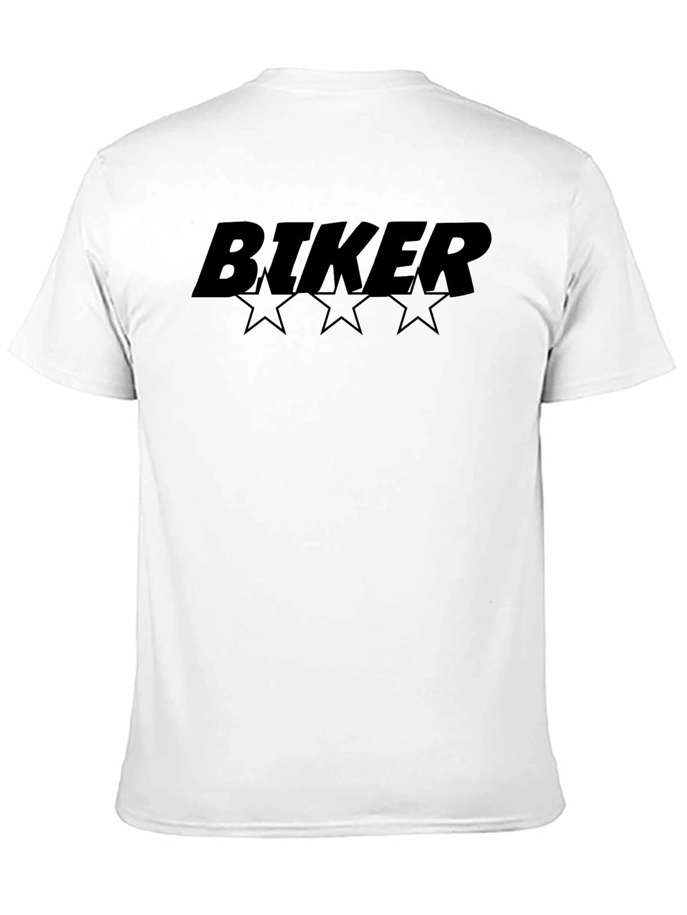 Black Biker Graphic Tee - Black Cotton Blend T-Shirt view 11