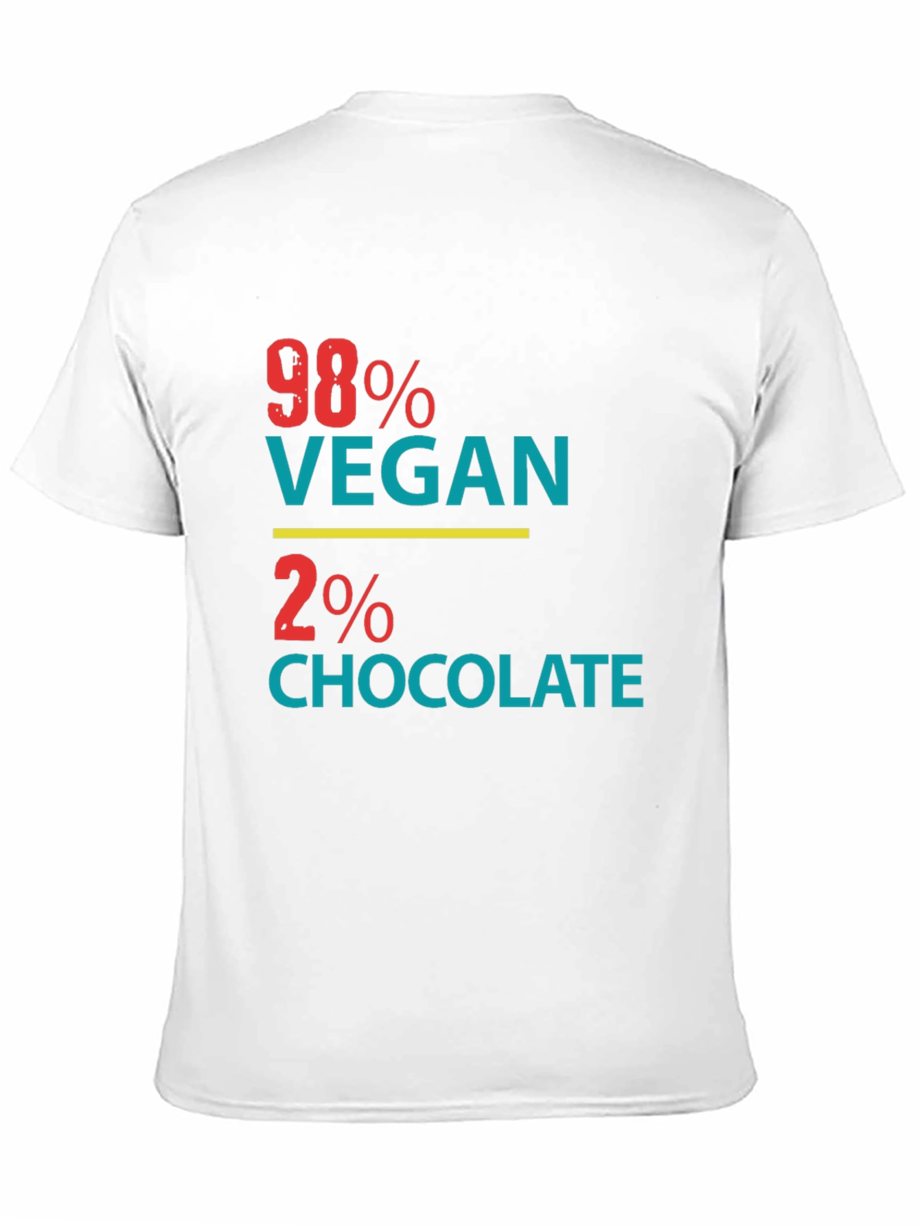 Black 98% Vegan 2% Chocolate Graphic Tee view 11