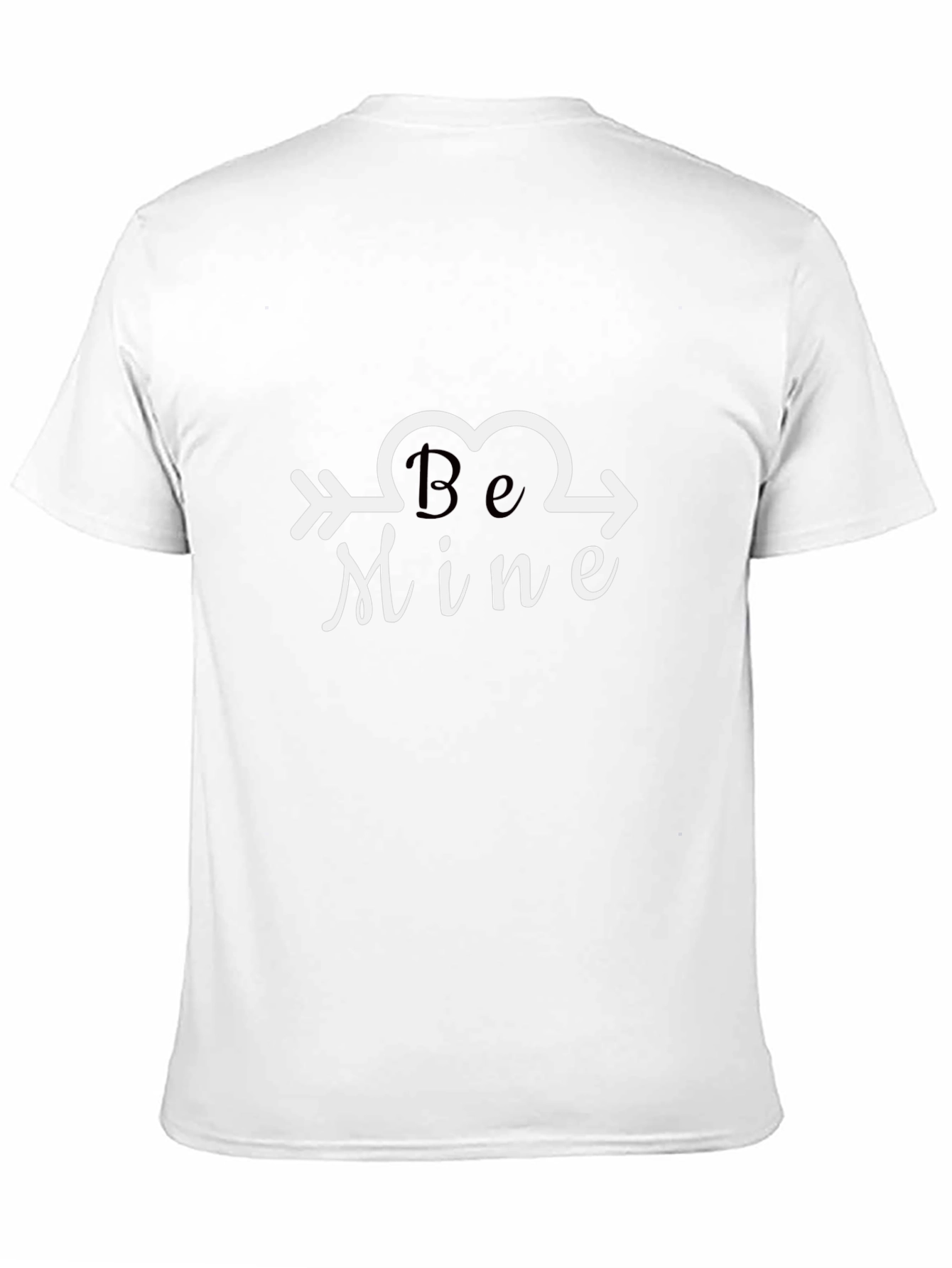 Black Be Mine Arrow Heart Graphic Tee - Black Unisex T-Shirt view 11