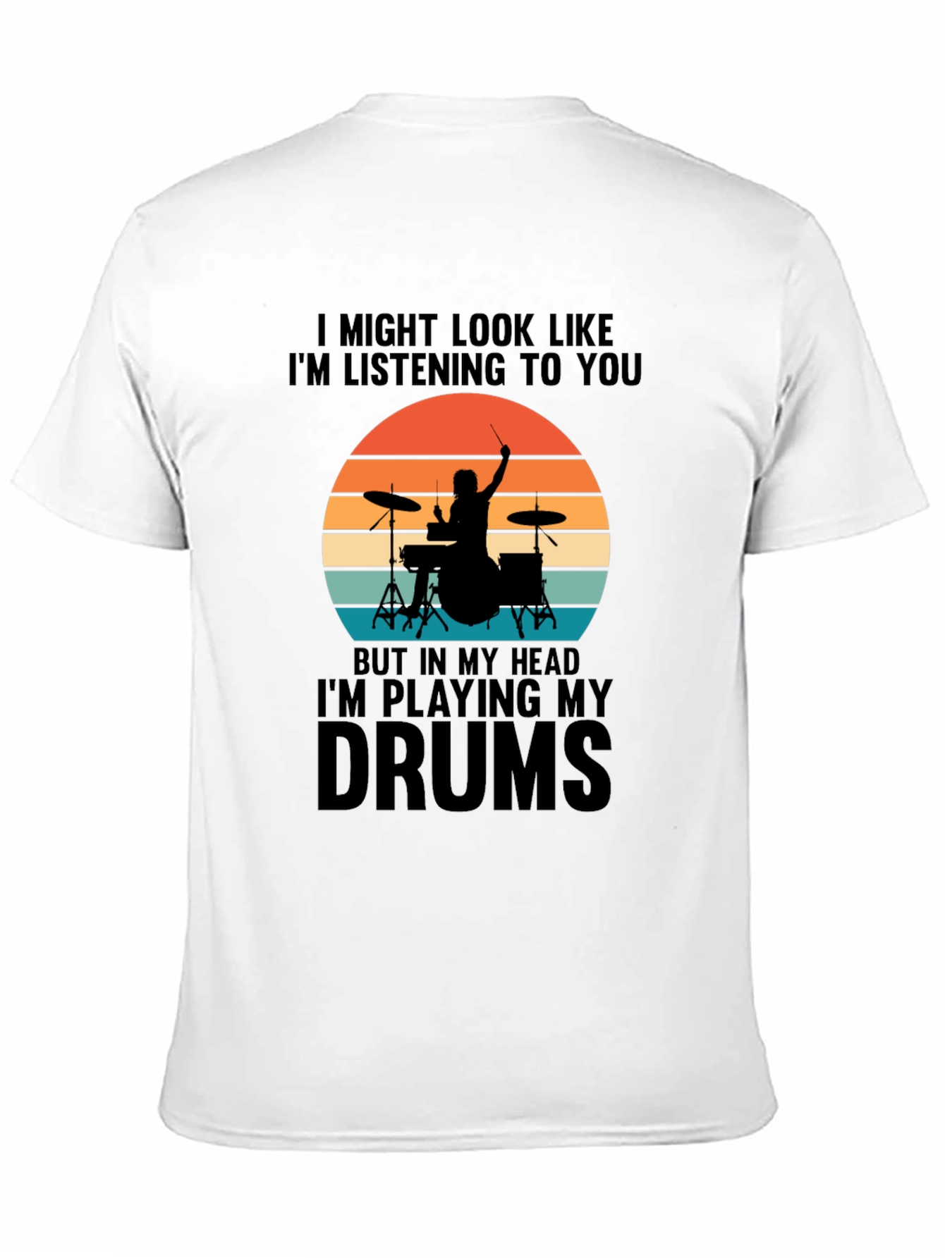 Black Drummer Graphic Tee - "I'm Playing My Drums" view 11