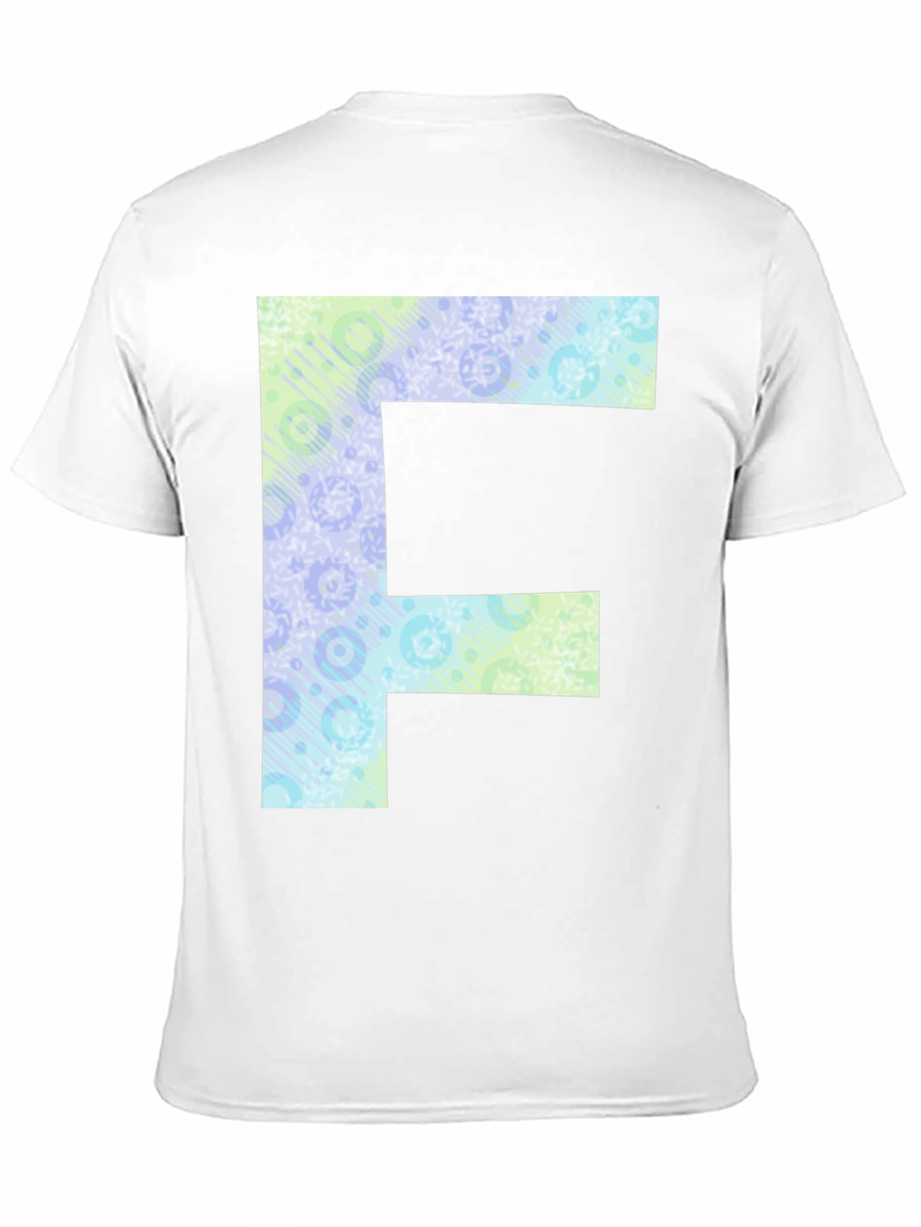 Black Letter F Patterned Tee - Black Cotton Casual Shirt view 11