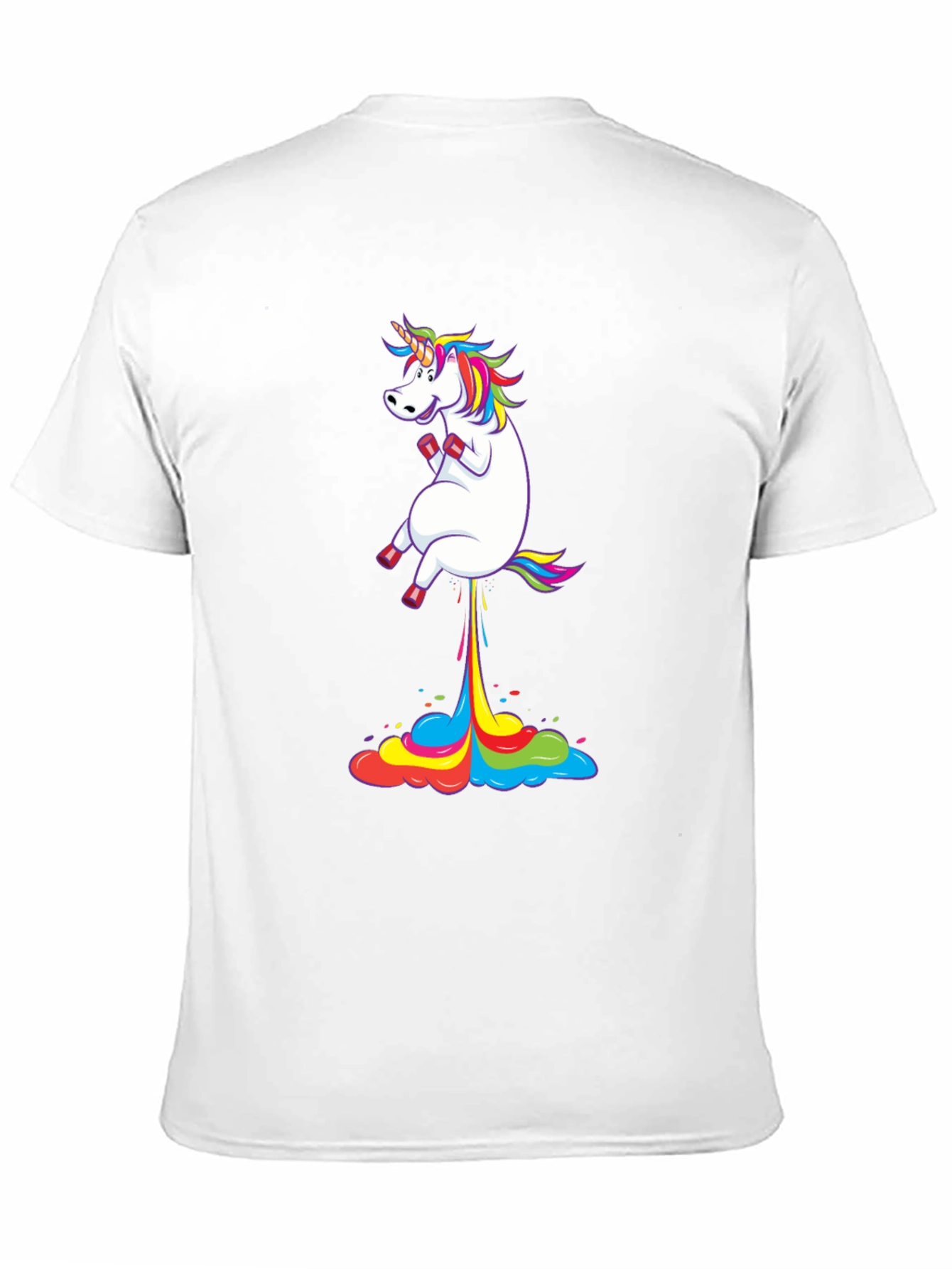 Black Unicorn Rainbow Fart T-Shirt Funny Novelty Tee view 11