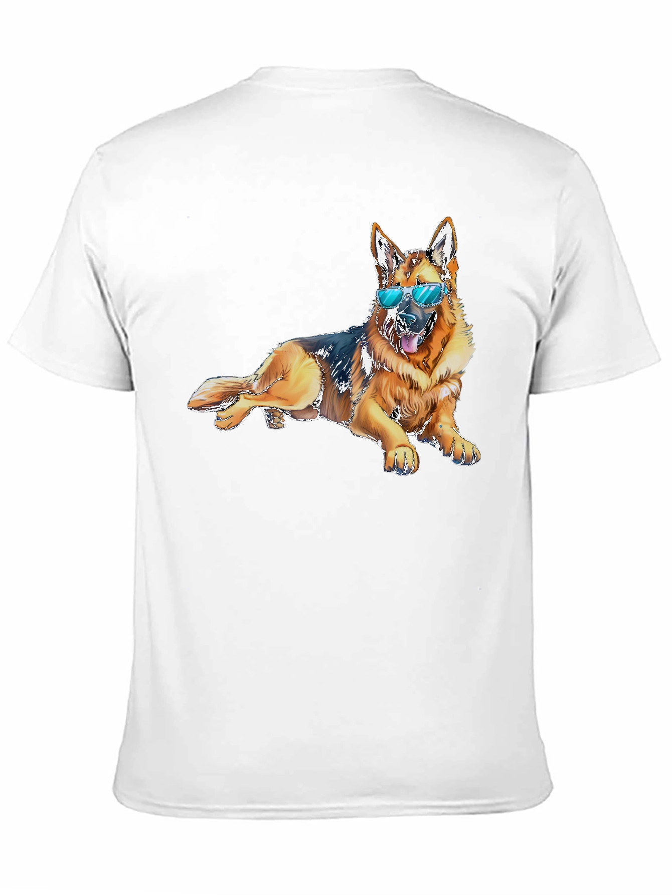 Black Cool Dog T-Shirt - Relaxed German Shepherd view 11