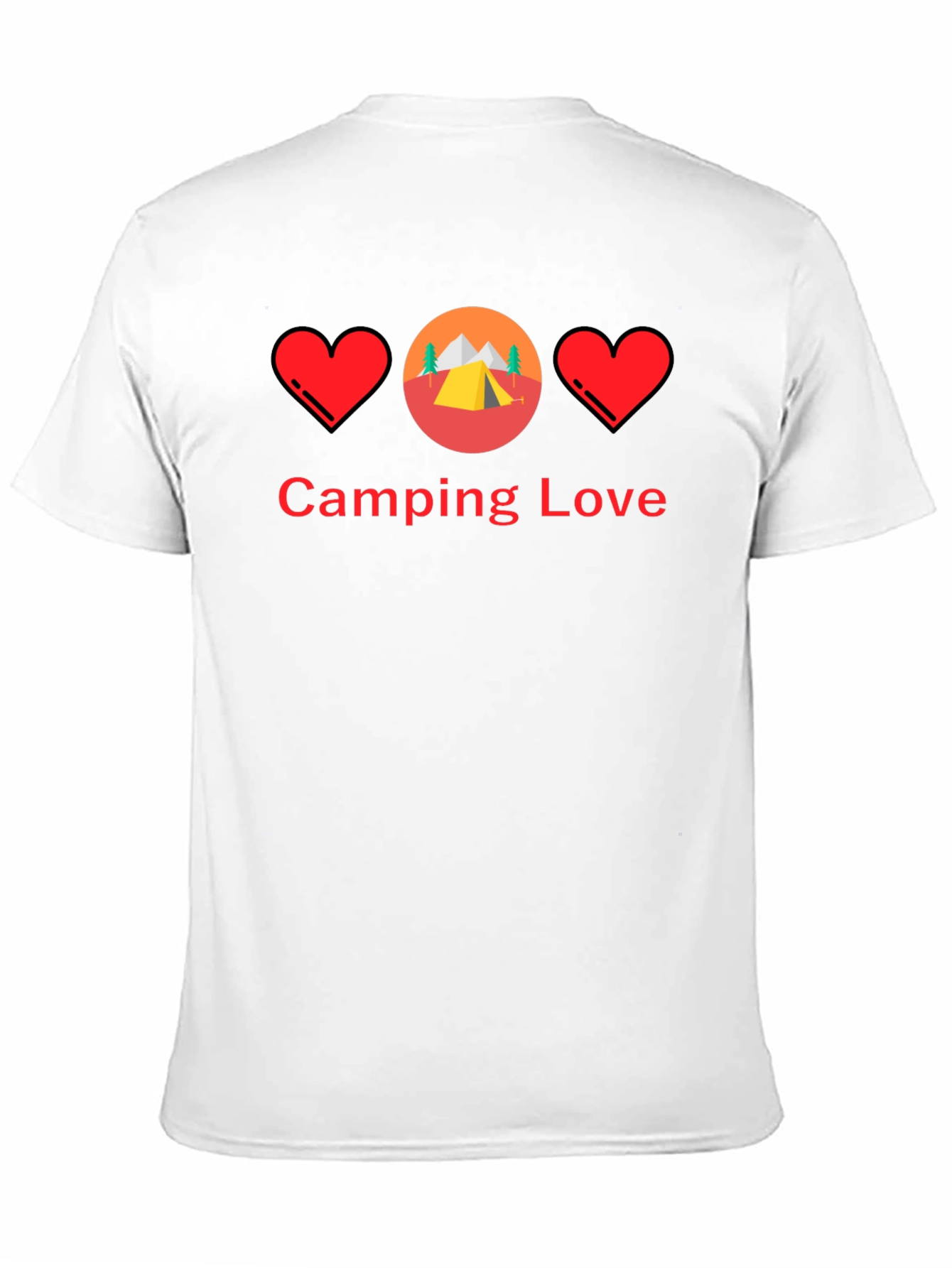 Black Camping Love Graphic Tee - Black Unisex Shirt view 11