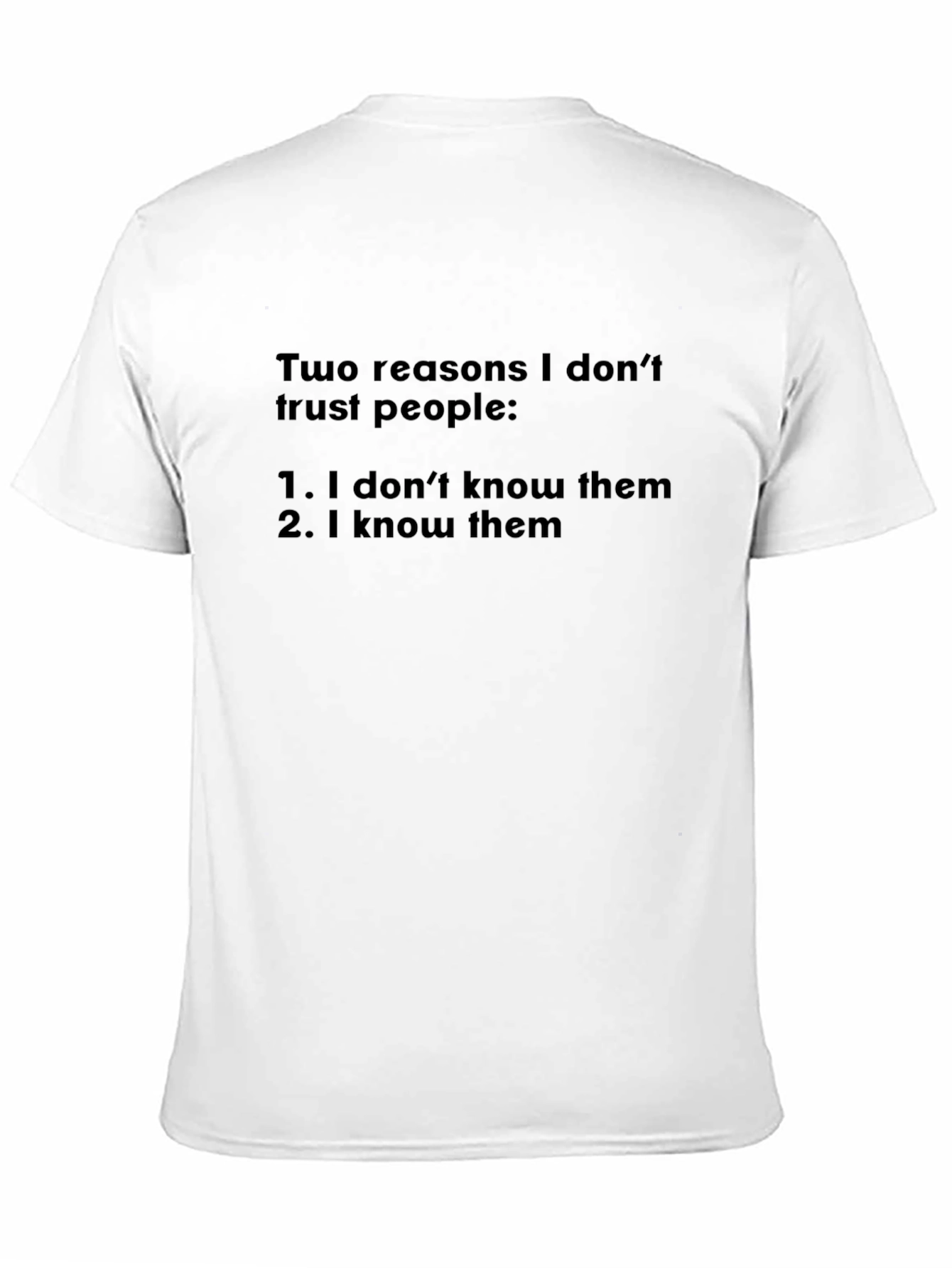 Black Funny Sarcastic Trust Issues T-Shirt view 11