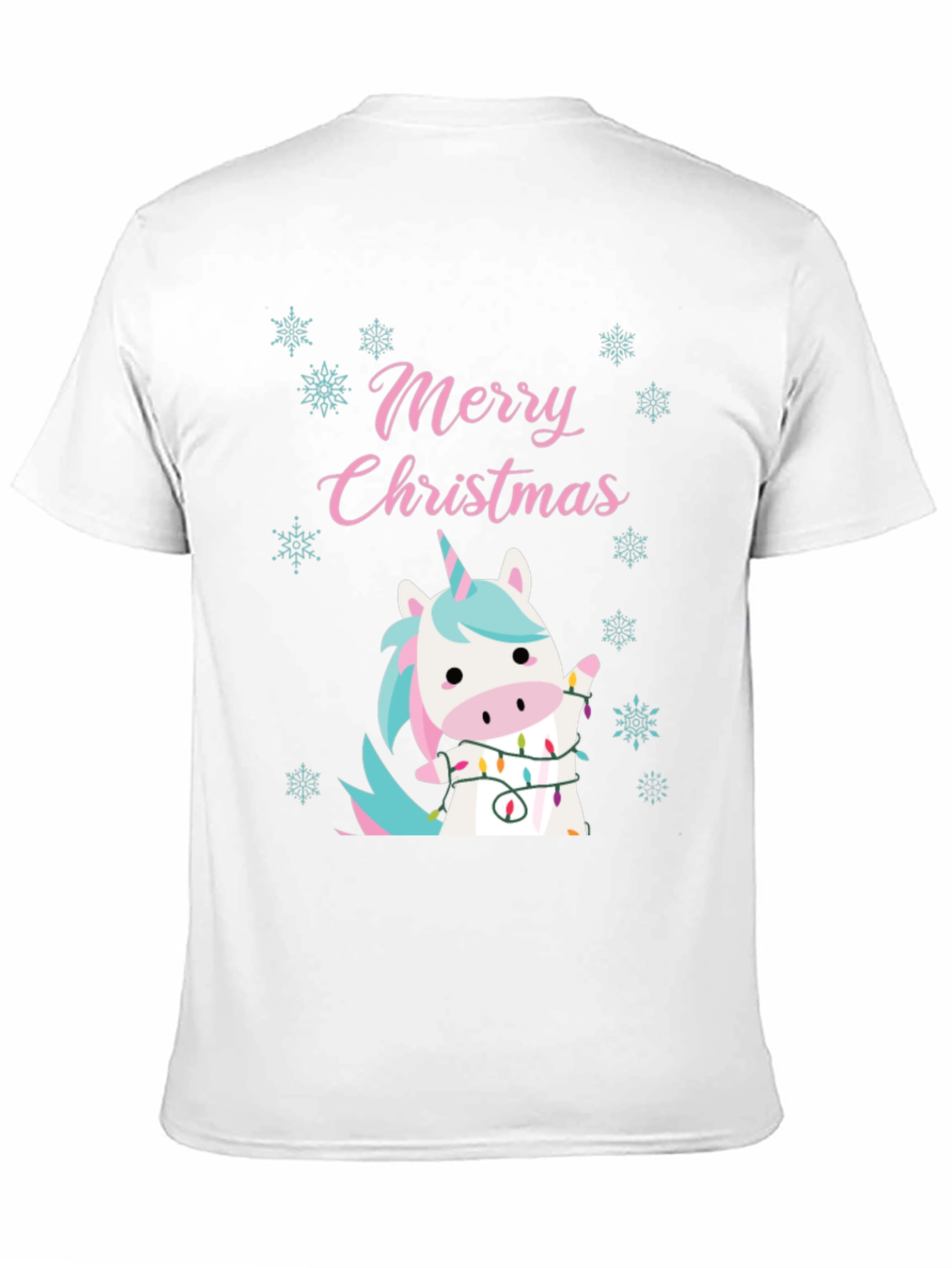 Black Merry Christmas Unicorn Tee view 11