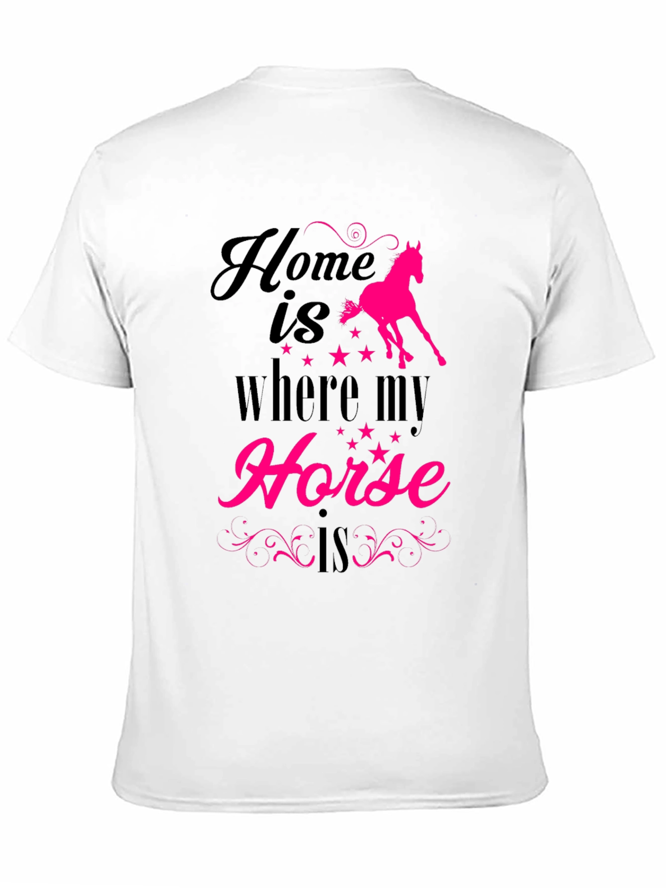 Black Home is Where My Horse is T-Shirt view 11