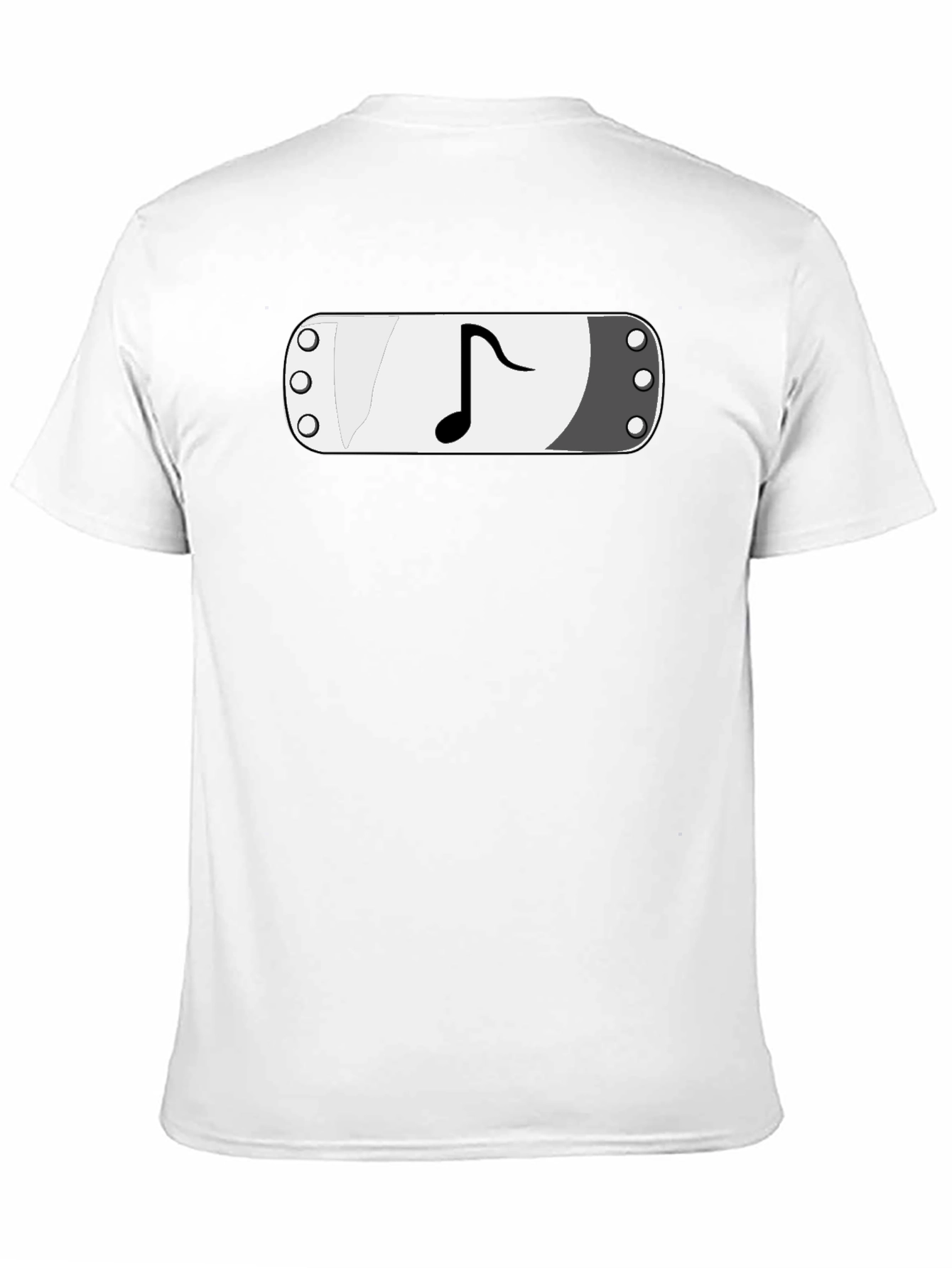 Musical Note Headband T-Shirt - Black Graphic Tee - 11
