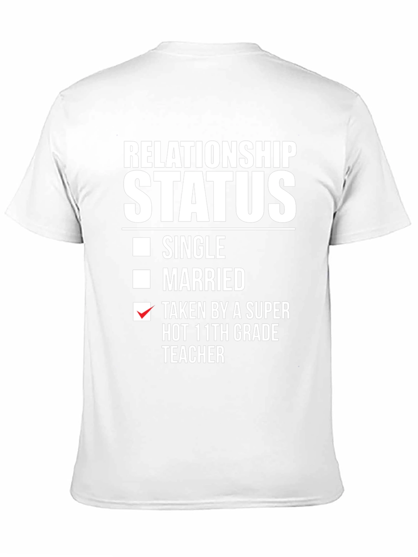 Black Relationship Status T-Shirt - Humorous Graphic Tee view 11