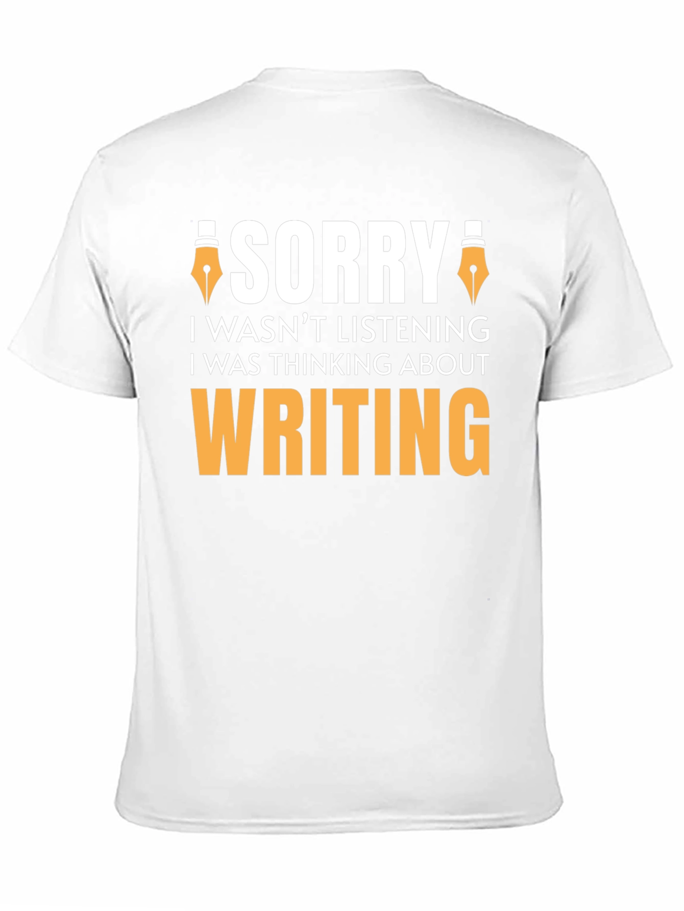 Black Sorry Writing Funny T-Shirt view 11