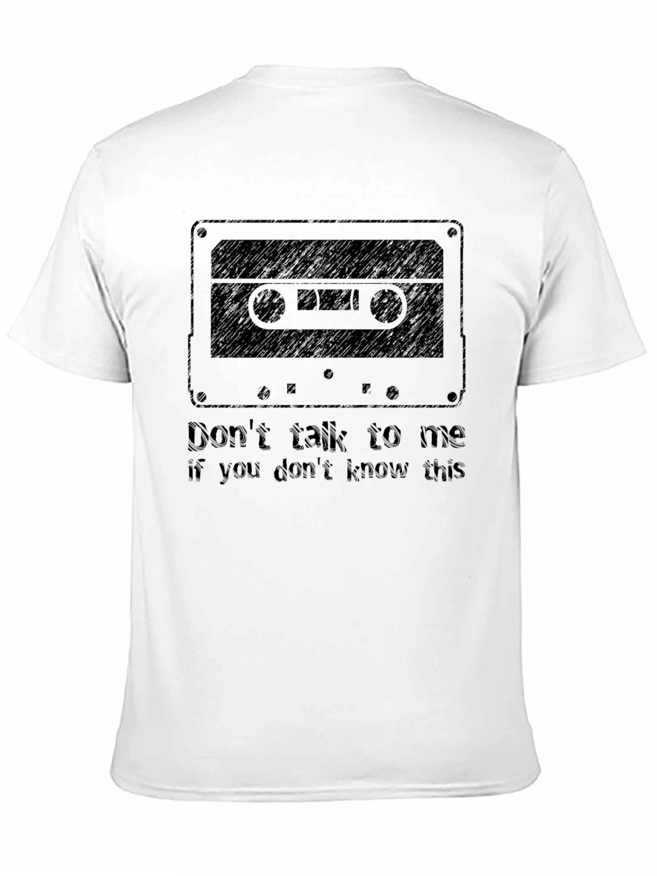 Black Retro Cassette Tape T-Shirt - Don't Talk To Me view 11