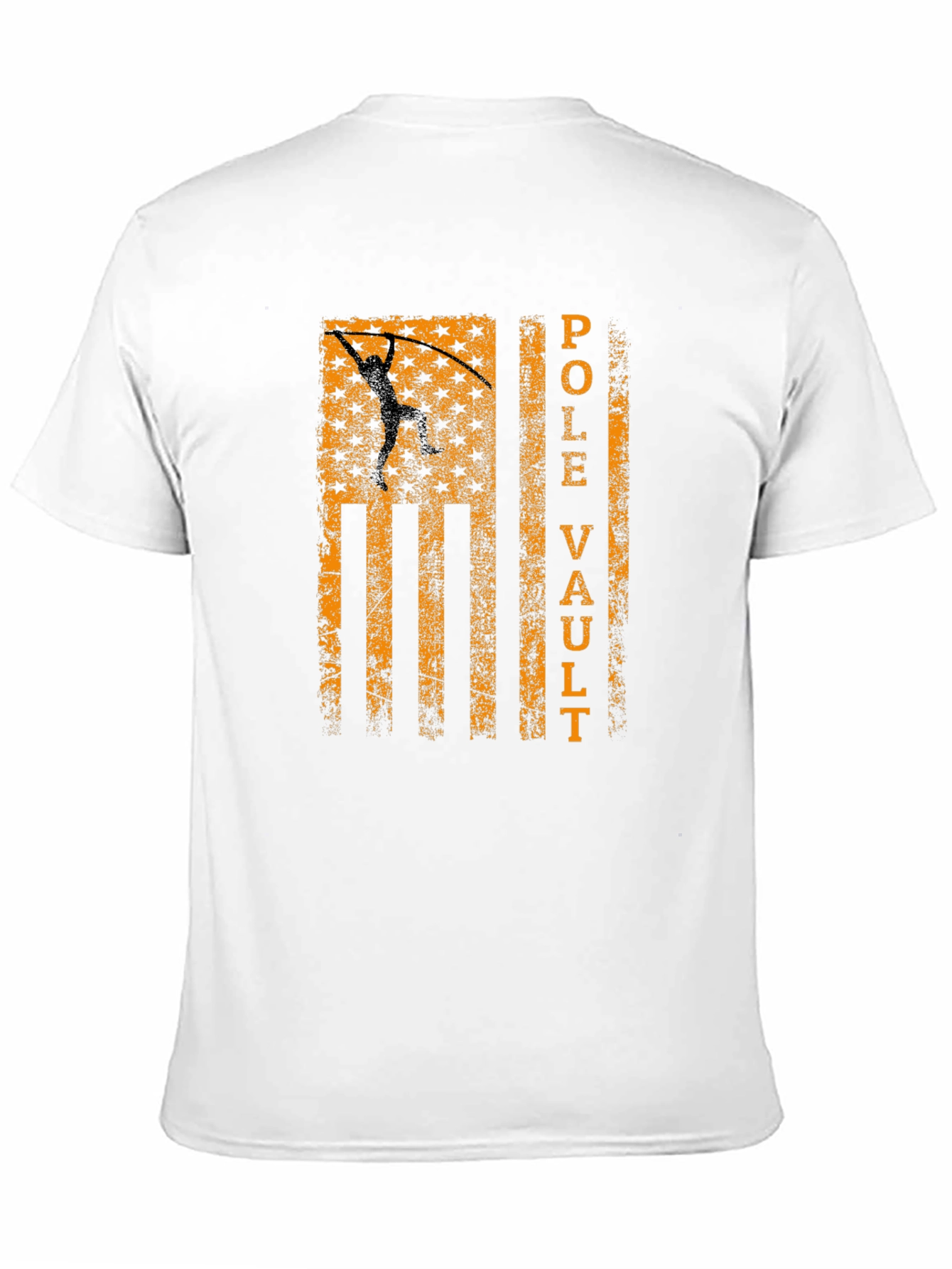 Black Pole Vault USA Flag Graphic Tee view 11