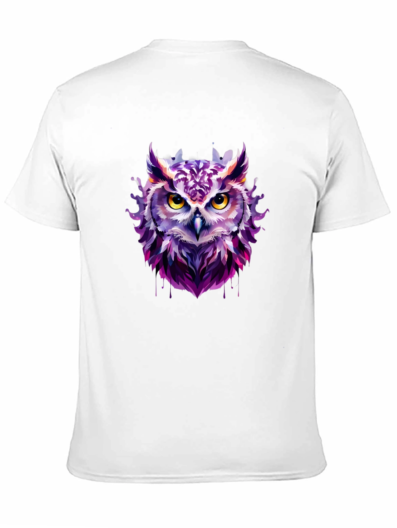 Black Artistic Owl Graphic Tee - Unique Design view 11