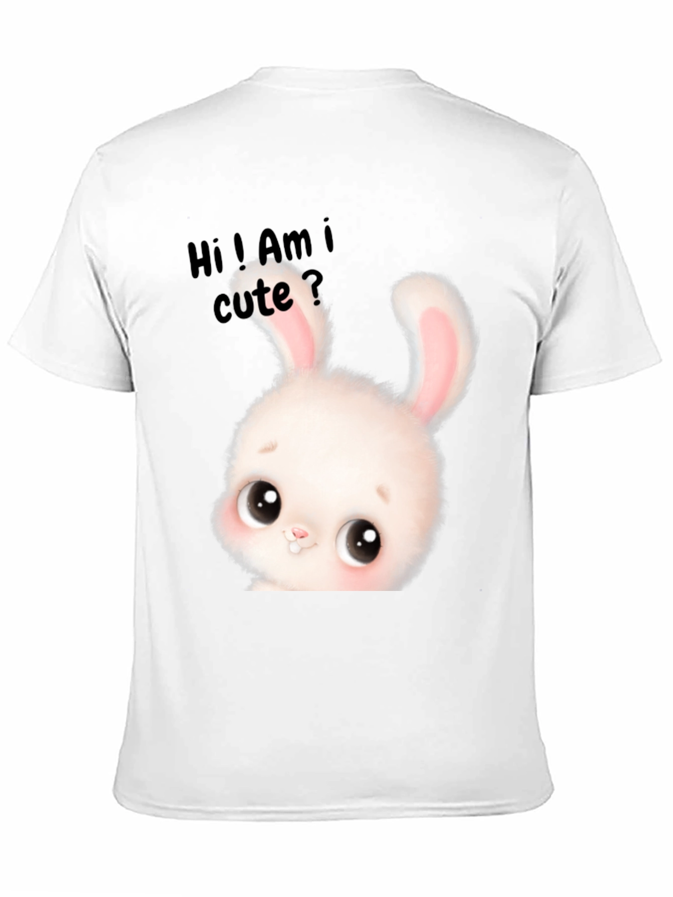 Black Cute Bunny Graphic T-Shirt - Adorable Unisex Tee view 11