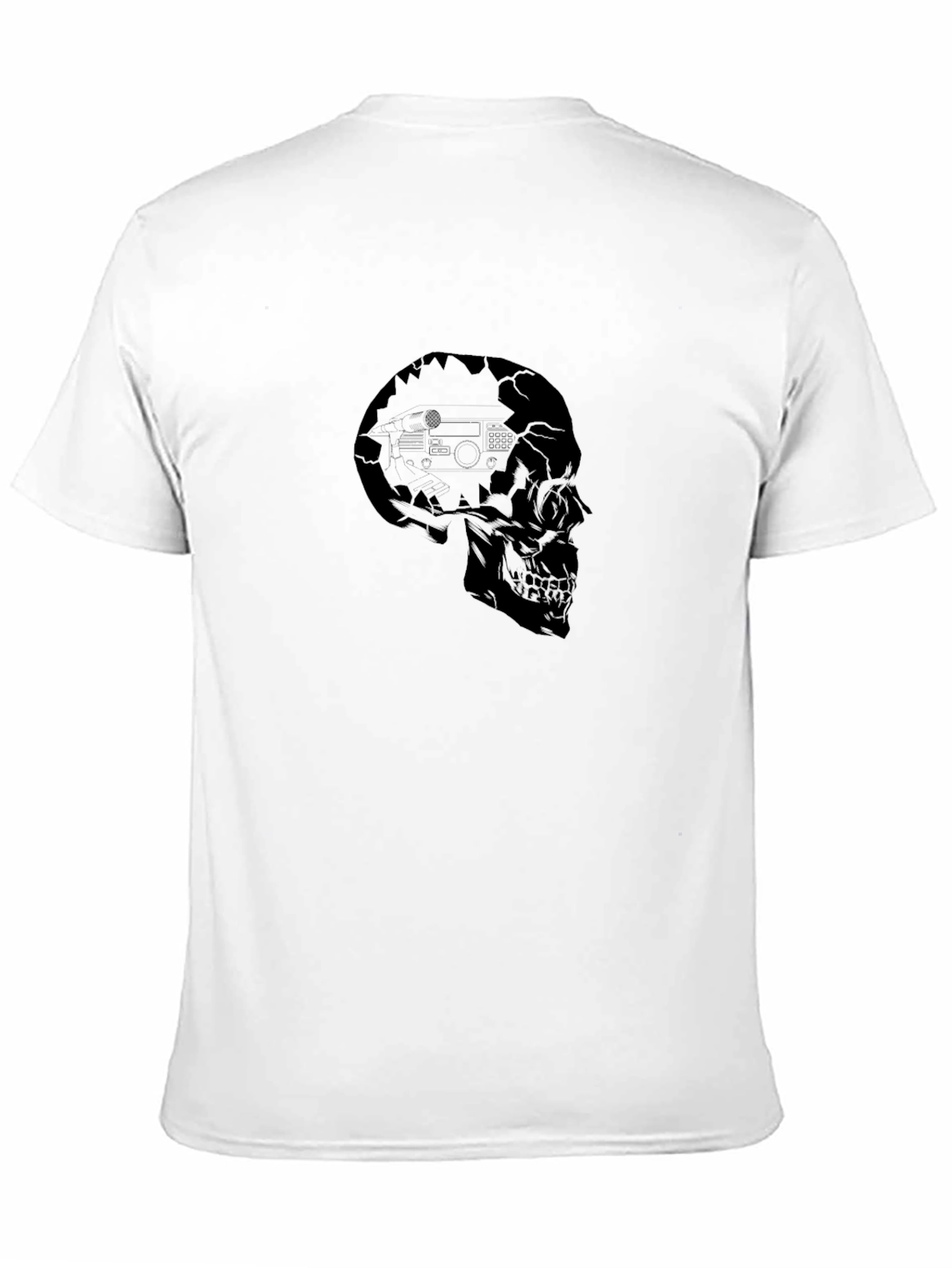 Black Skull Graphic Tee - Edgy Menswear view 11