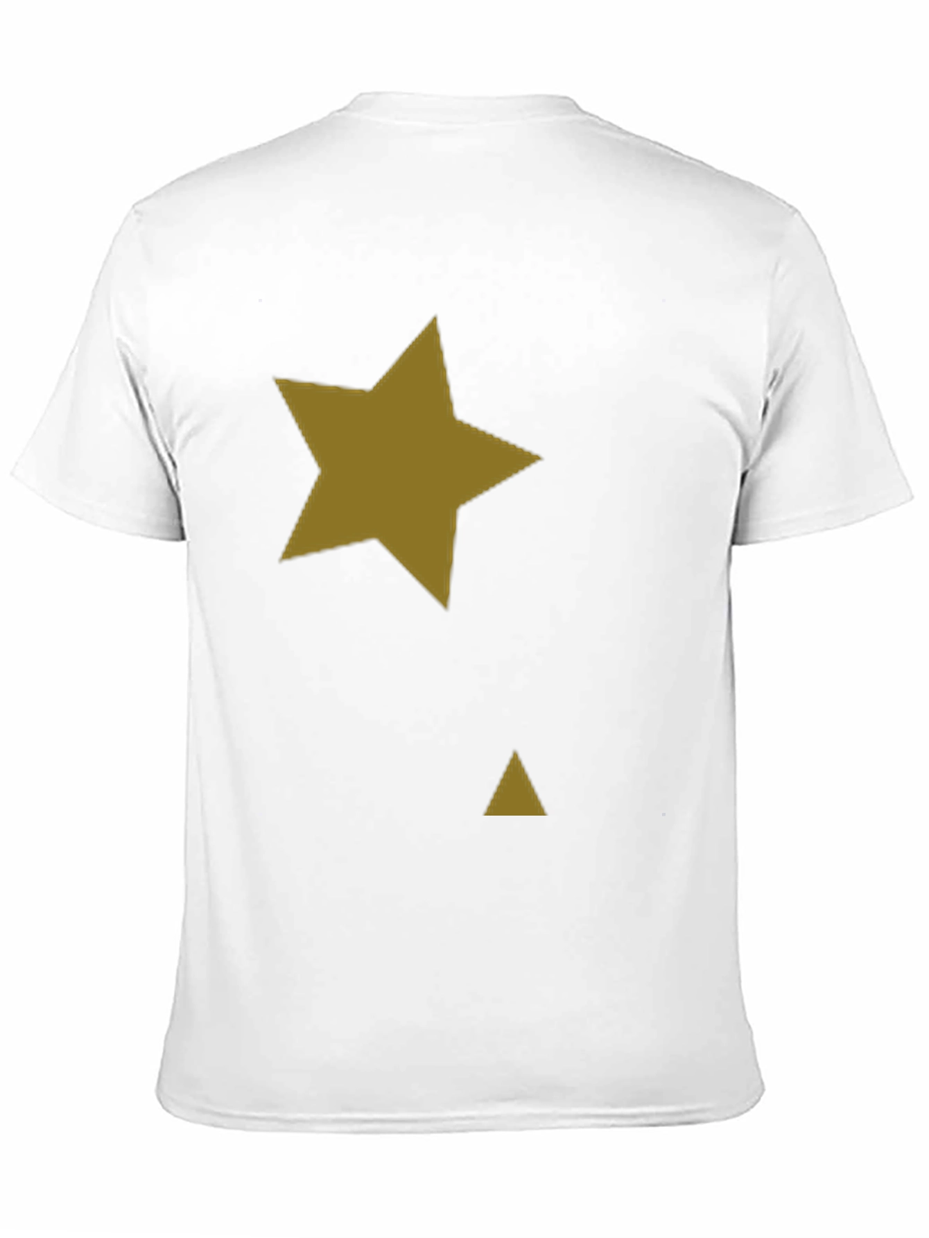 Black Black Tee with Gold Star & Triangle Graphic Print view 11