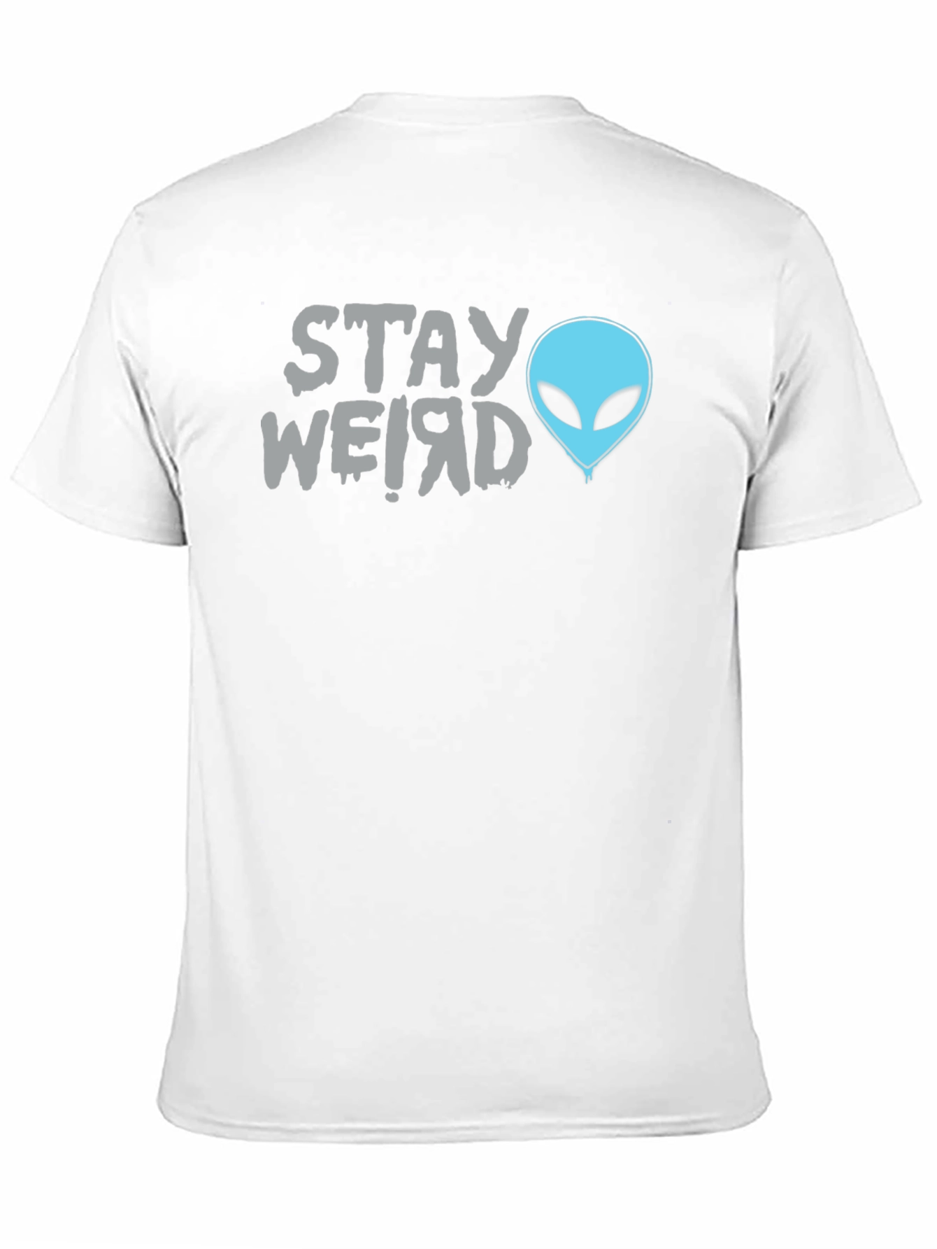 Black Stay Weird Alien Graphic Tee - Black Cotton T-Shirt view 11