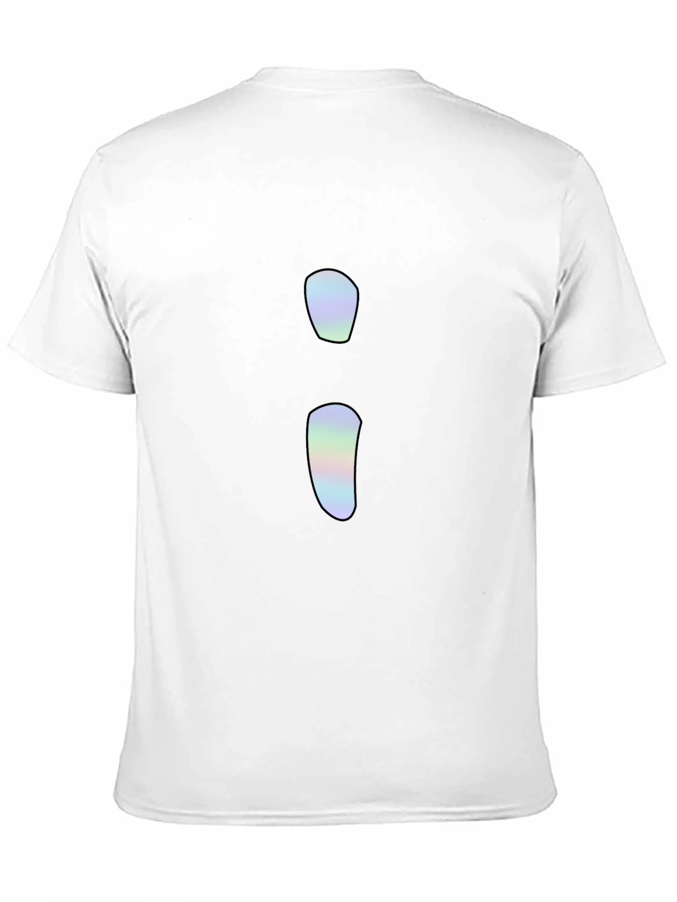 Black Minimalist Holographic Semicolon T-Shirt view 11