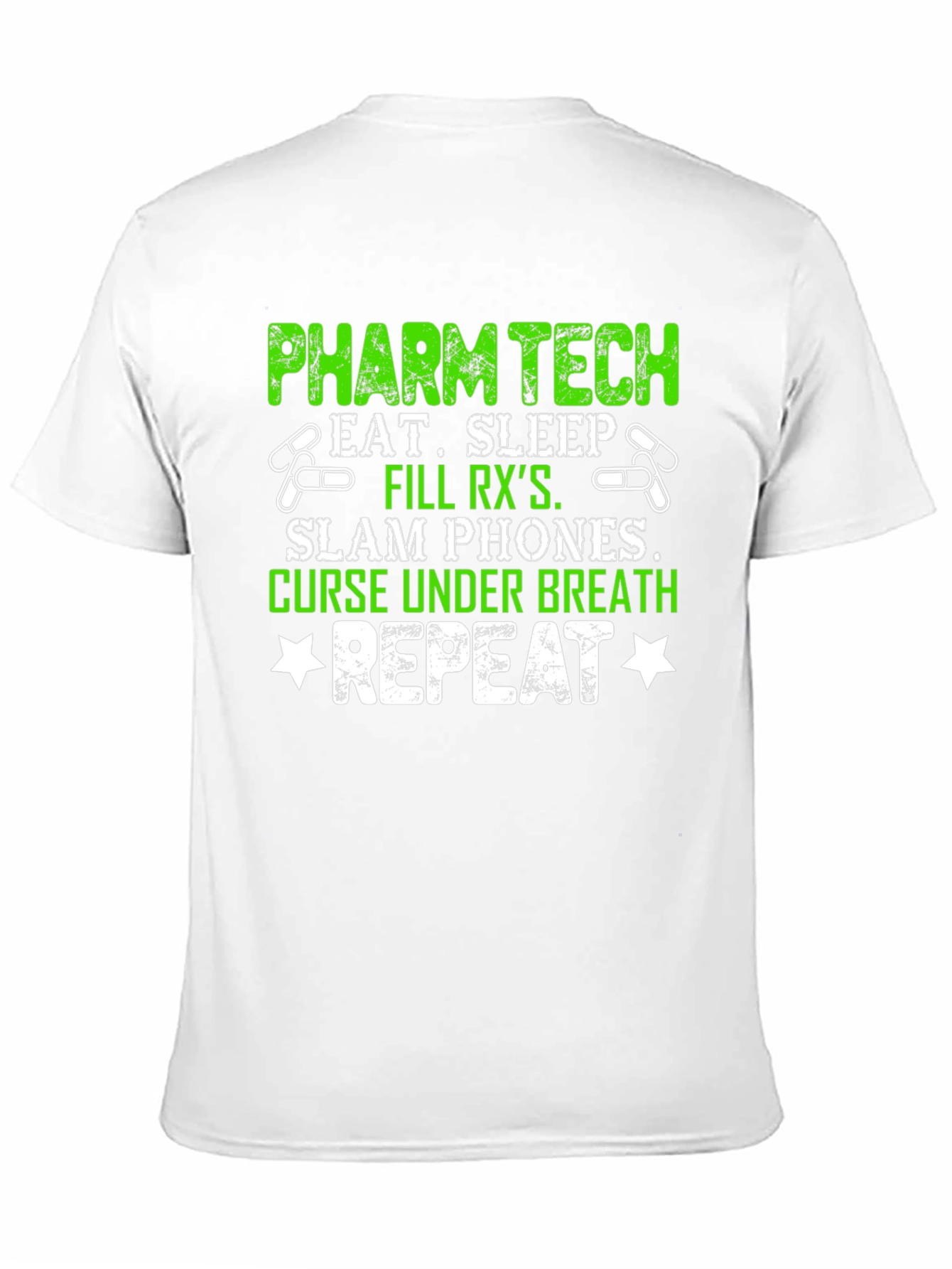 Black Pharm Tech Eat Sleep T-Shirt view 11