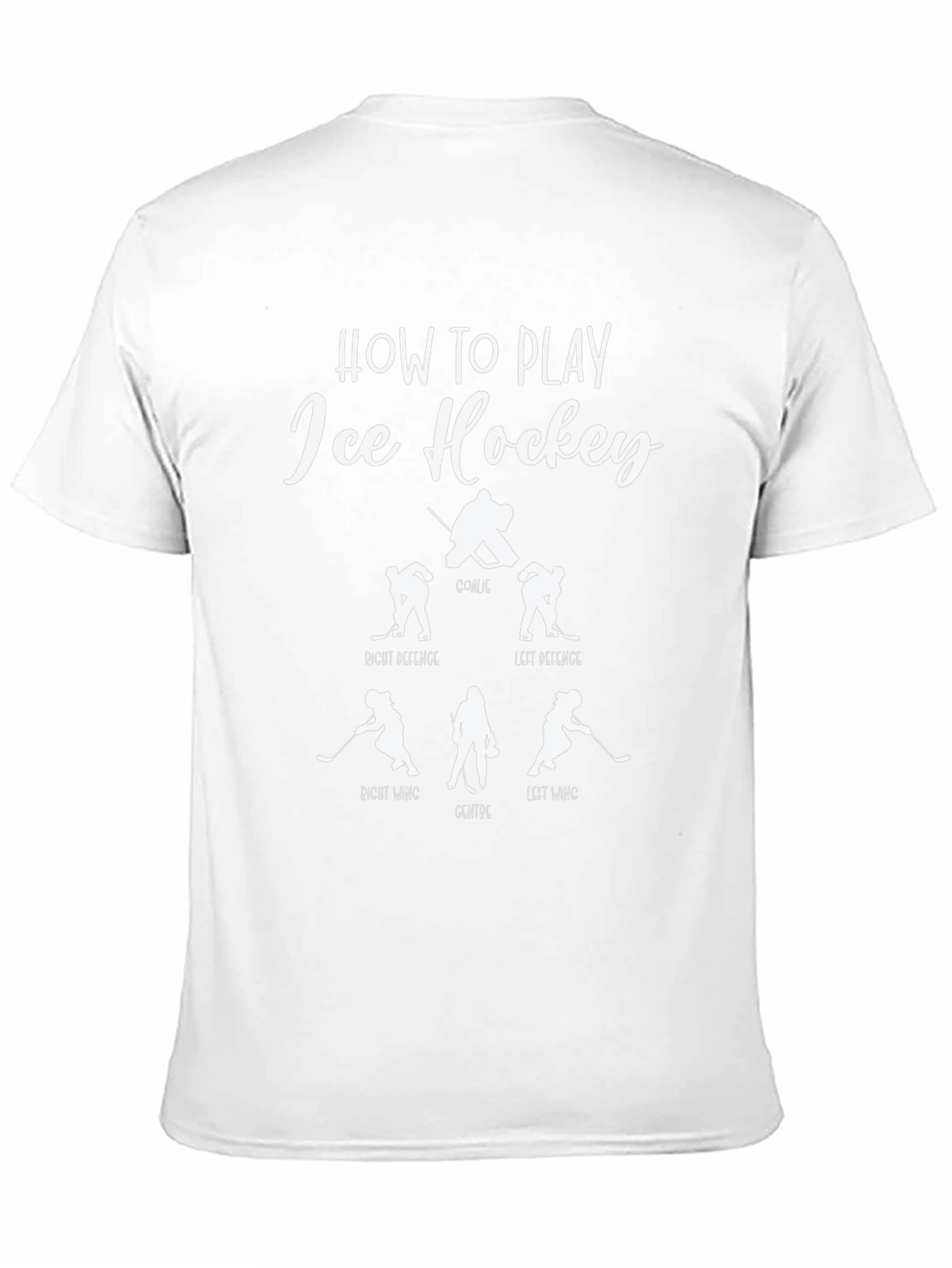 Black How to Play Ice Hockey Graphic T-Shirt view 11