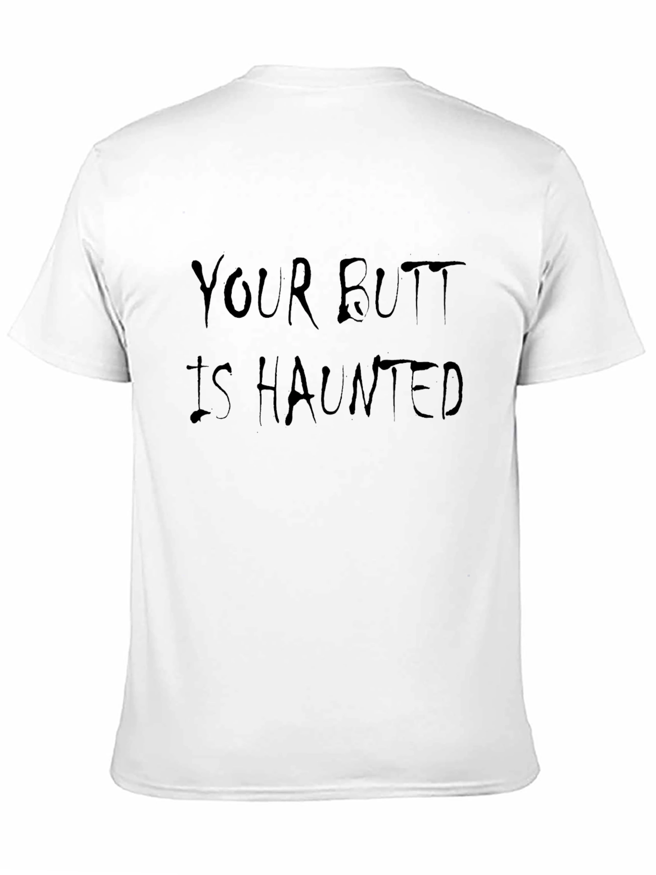 Black Haunted Butt T-Shirt - Novelty Halloween Tee view 11