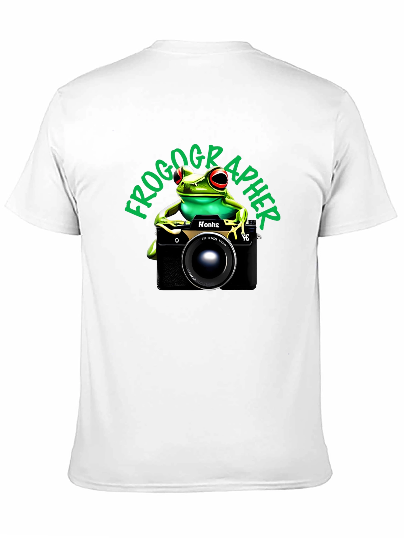 Black Frogographer T-Shirt: Cute Frog Camera Graphic Tee view 11