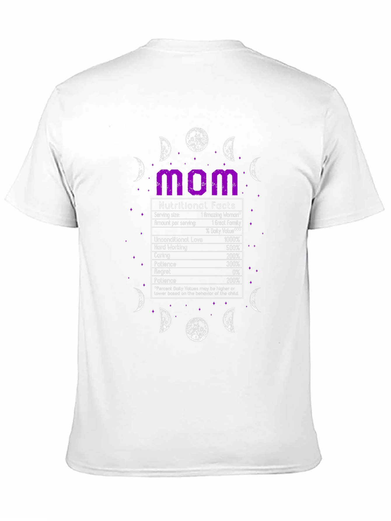 Black Mom Nutritional Facts Graphic Tee view 11