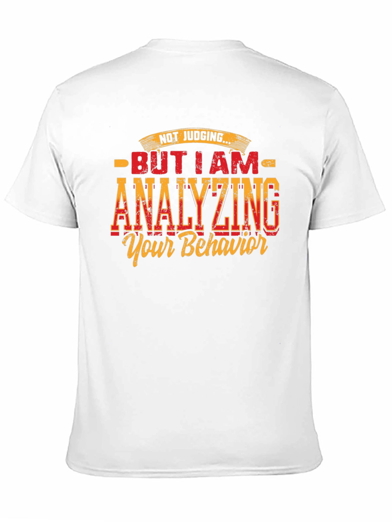 Black Analyzing Behavior Graphic Tee - Humorous Design view 11