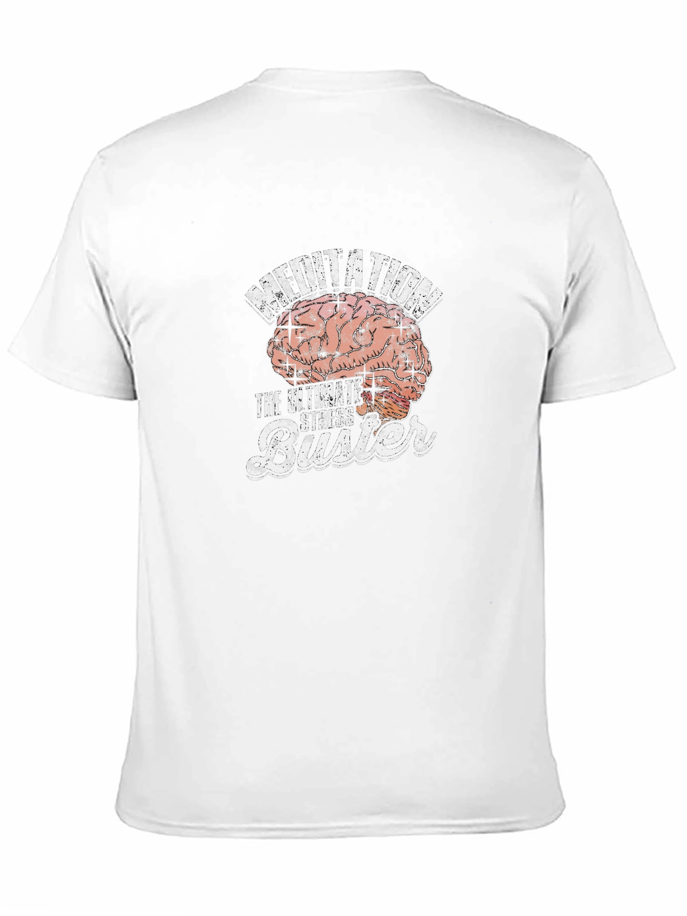 Black Meditation Brain T-Shirt - Ultimate Stress Buster view 11