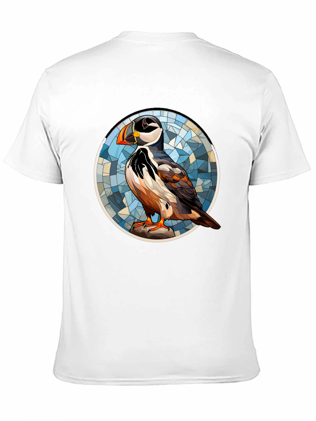 Black Puffin Art T-Shirt - Unique Bird Design view 11