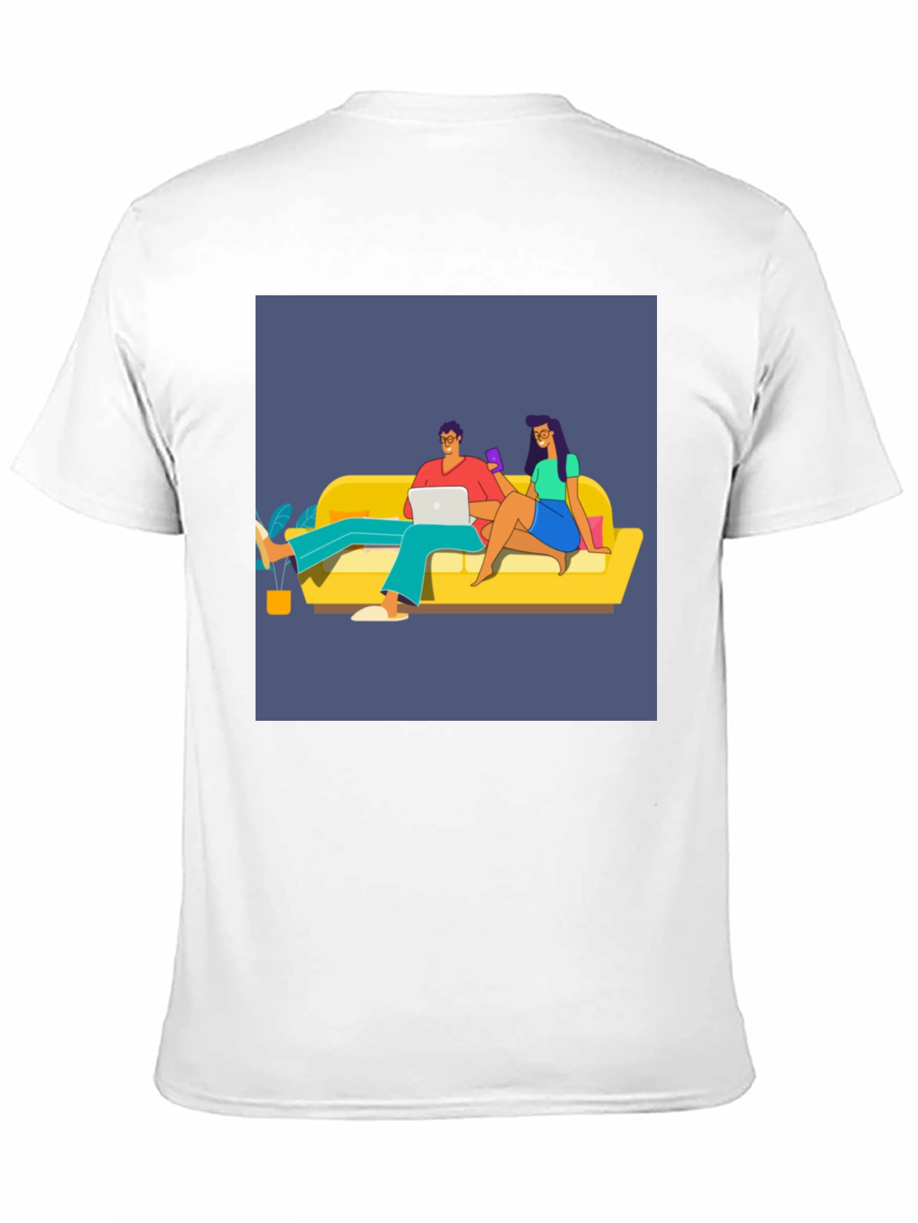 Black Relaxed Couple Graphic Tee - Trendy Casual Wear view 11