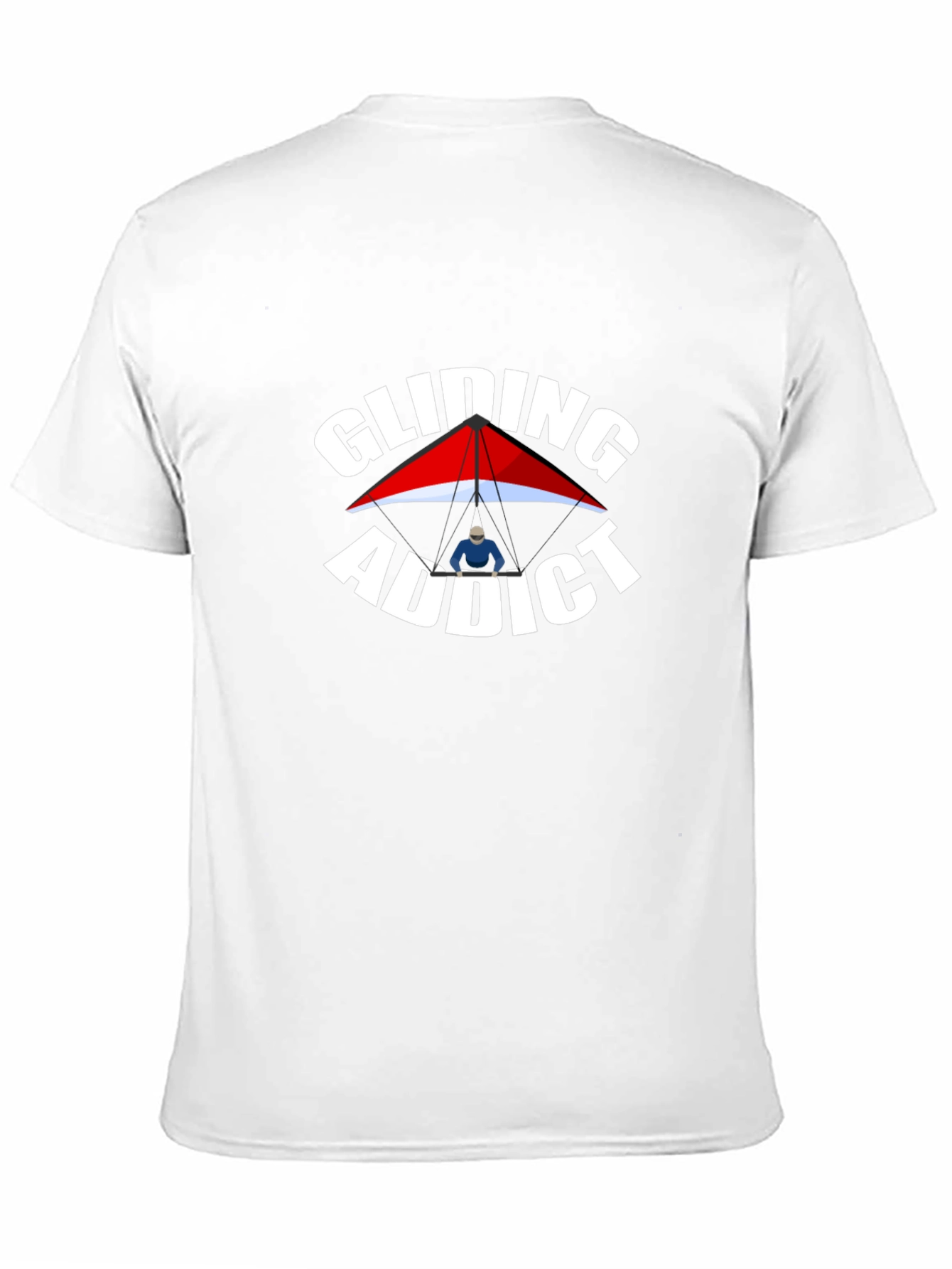 Black Gliding Addict Black T-Shirt Hang Gliding Design view 11