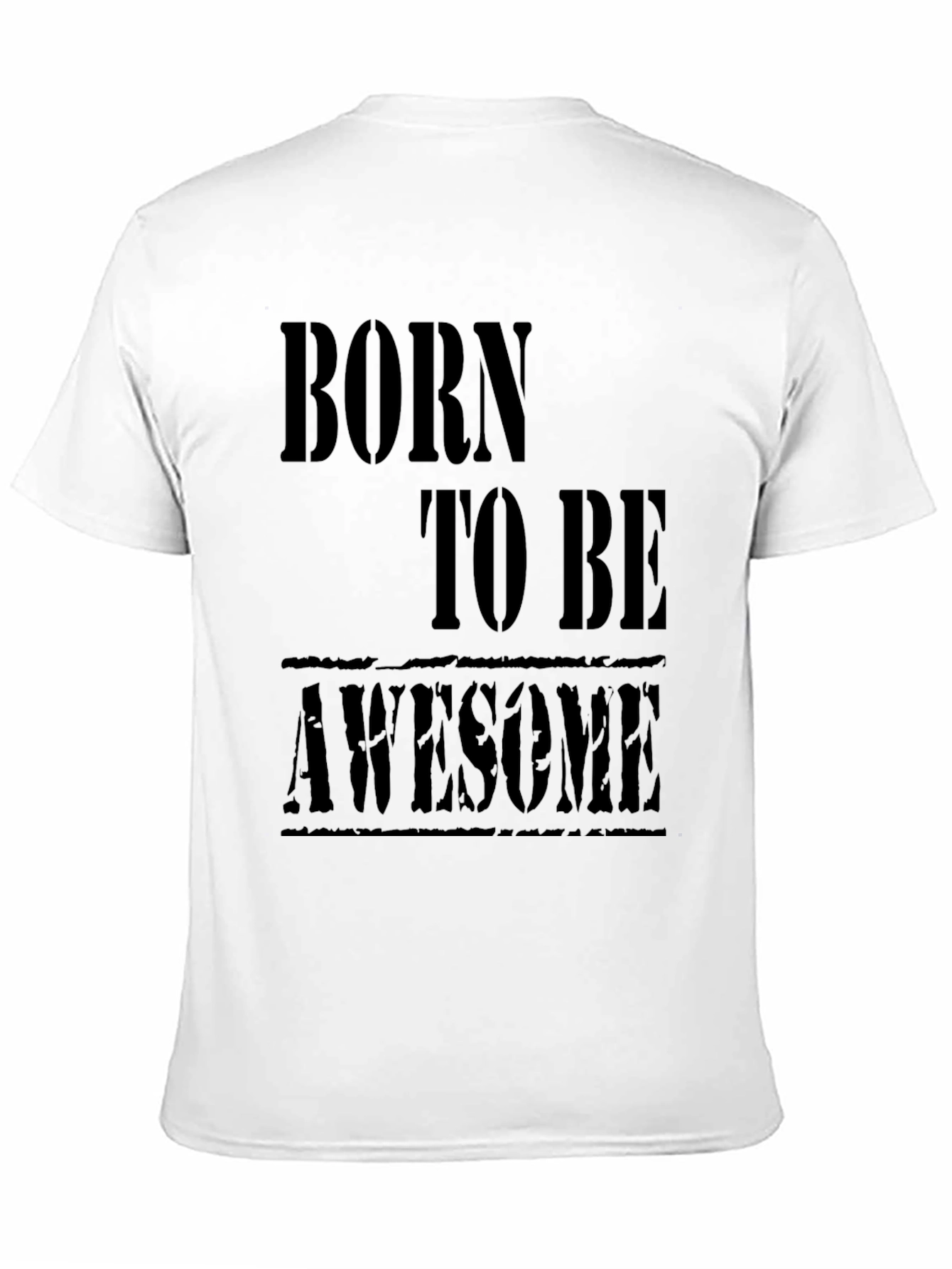 Black Born to be Awesome Black T-Shirt view 11