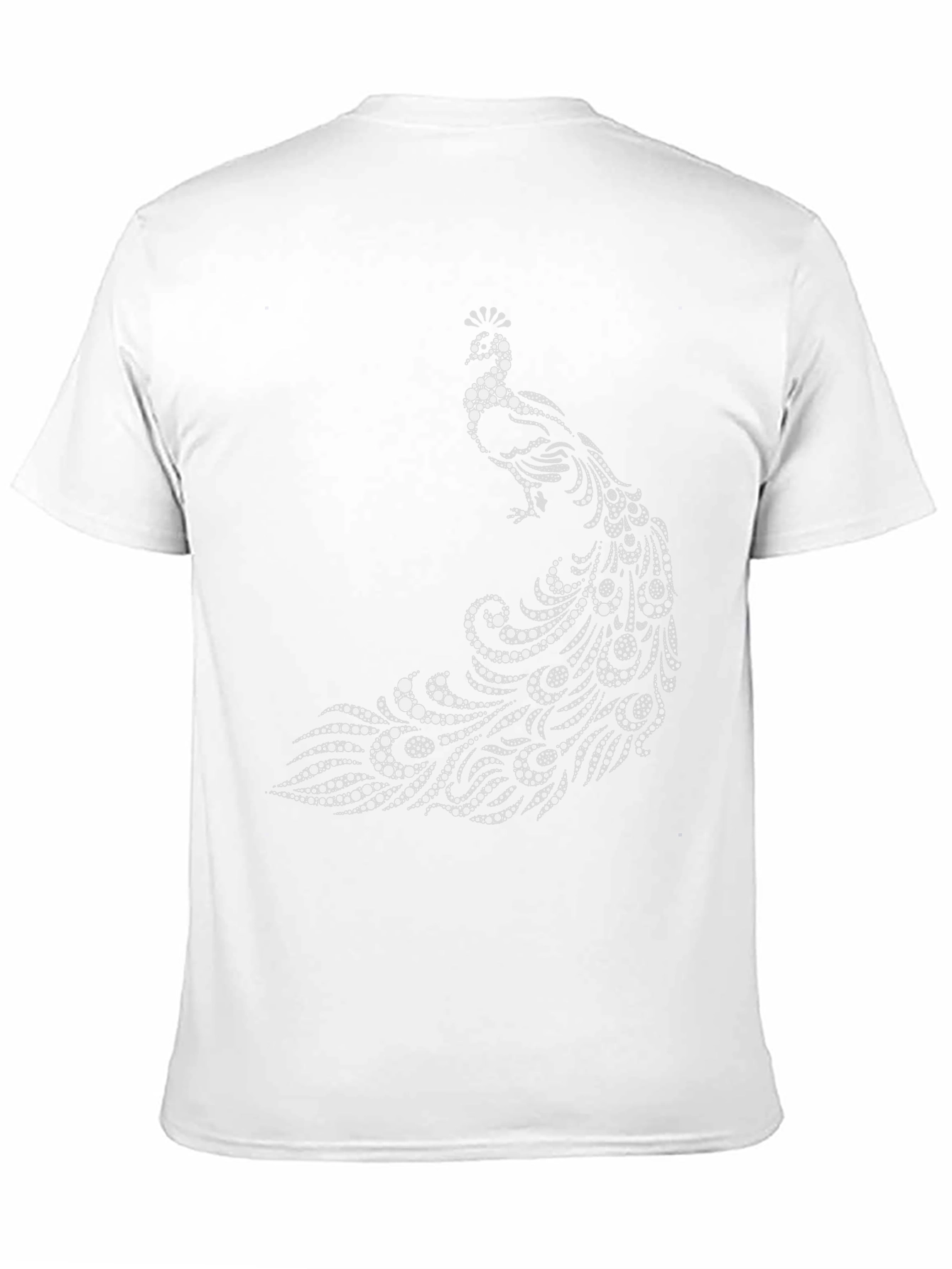 Black Peacock Graphic Tee - Stylish Black Cotton T-Shirt view 11