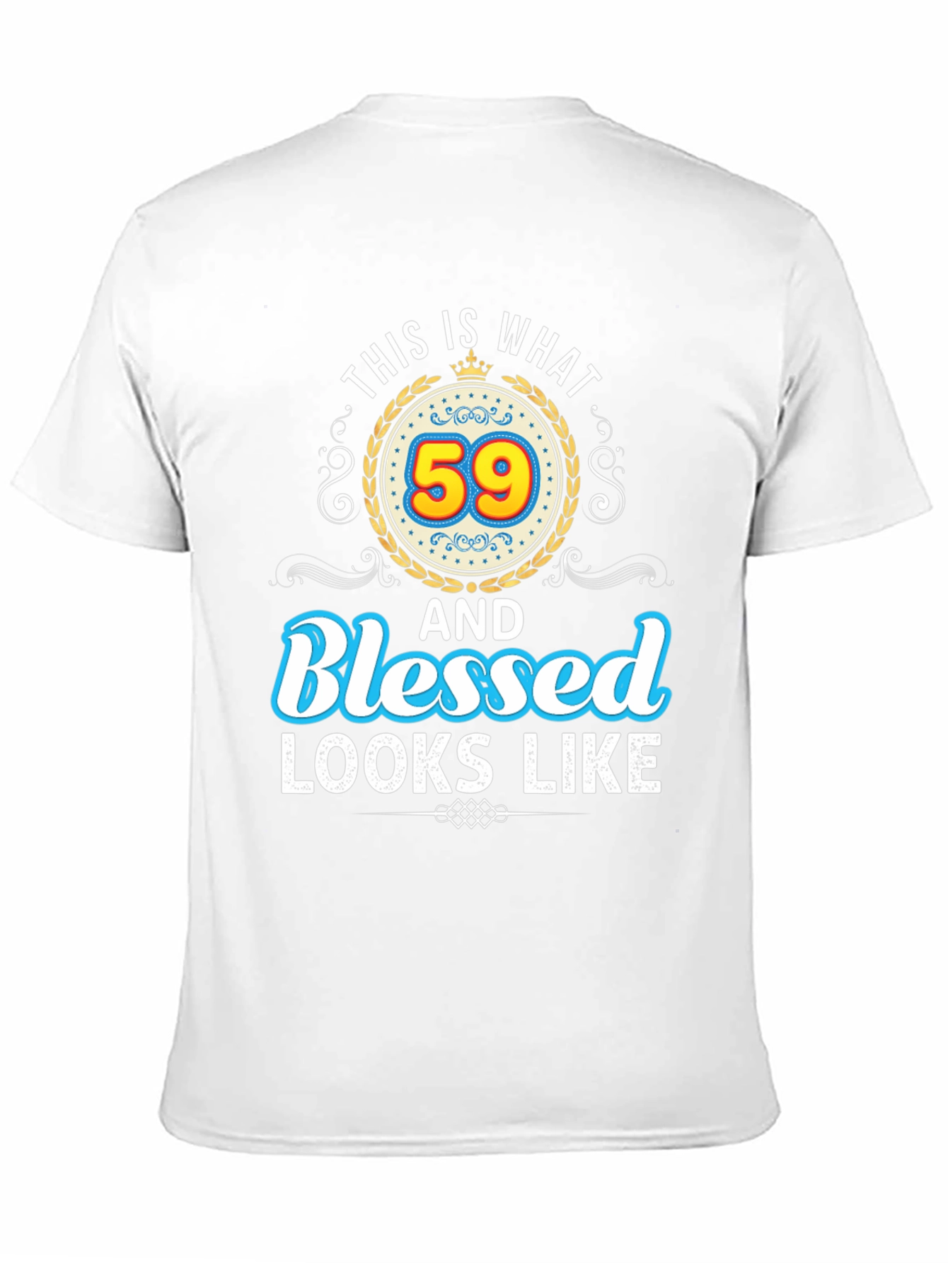 Black 59th Birthday Blessed T-Shirt view 11