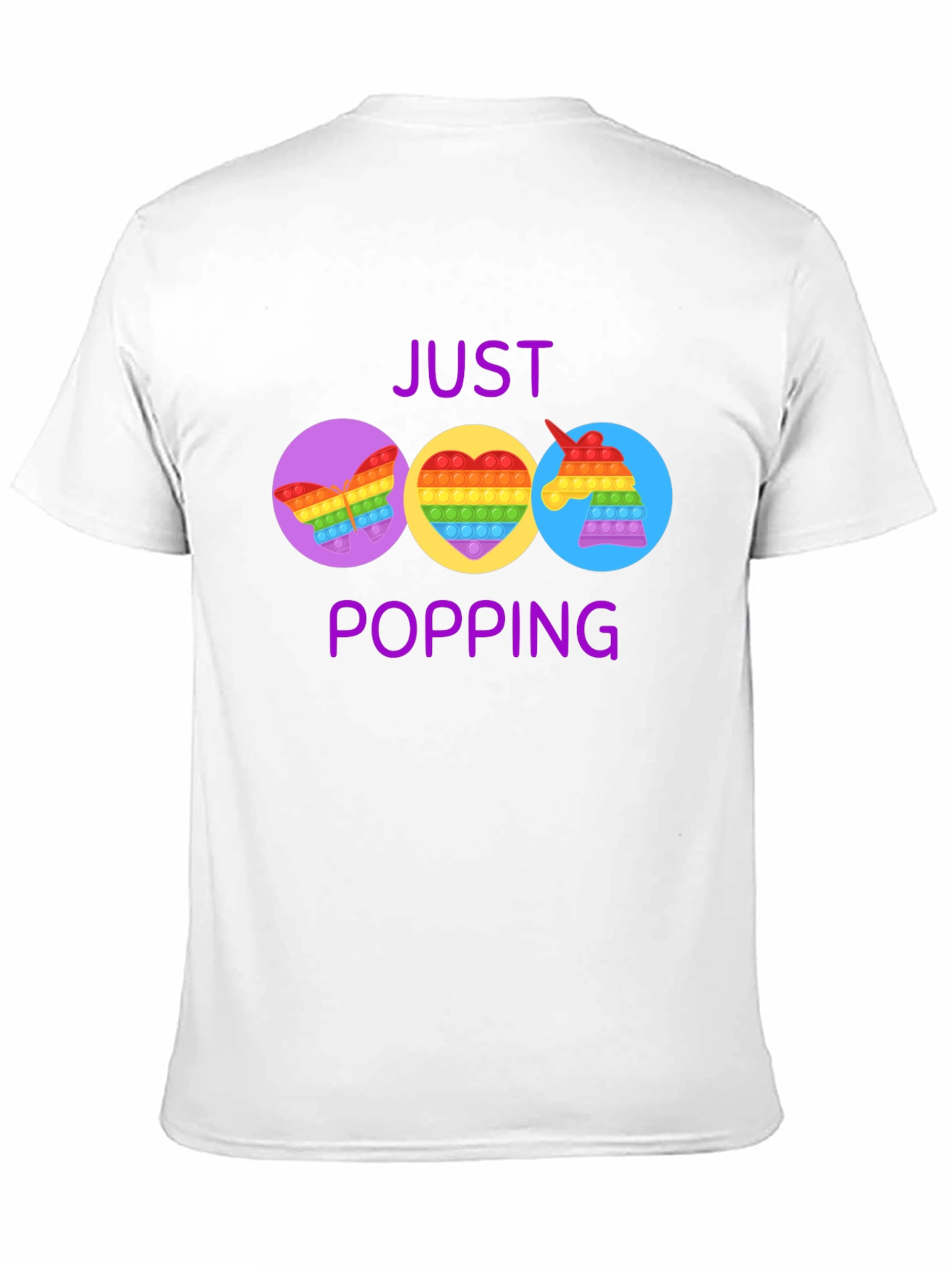 Black Just Popping Pop It Graphic T-Shirt view 11