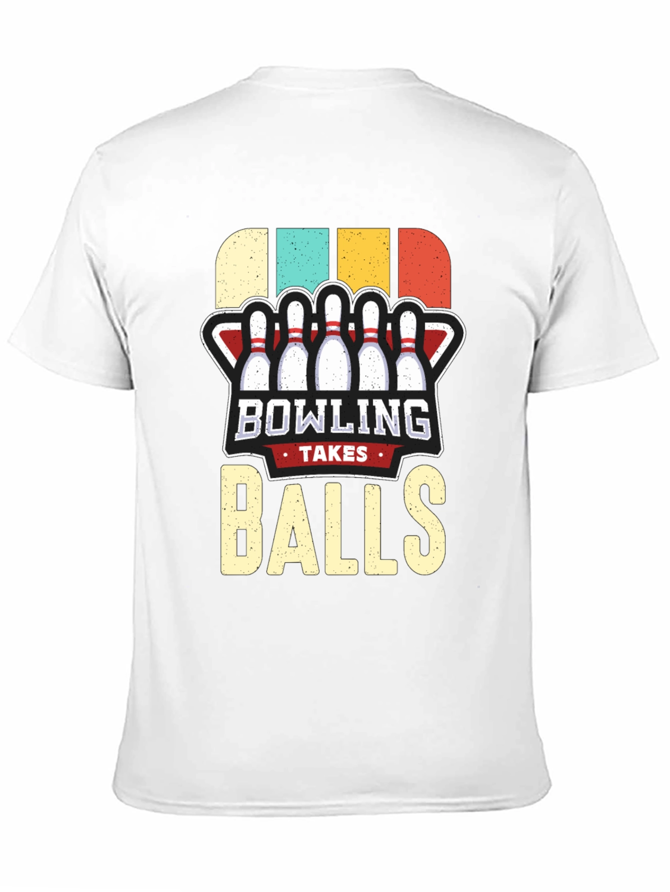 Black Bowling Takes Balls Graphic T-Shirt view 11