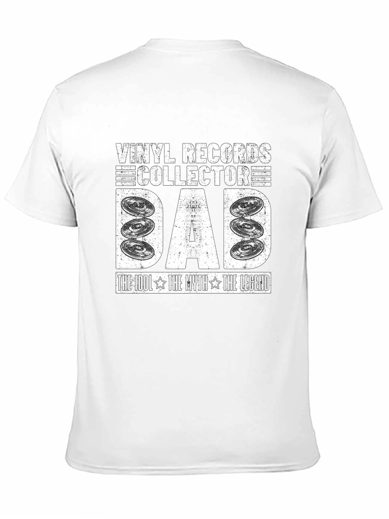 Black Vinyl Records Collector Dad T-Shirt view 11