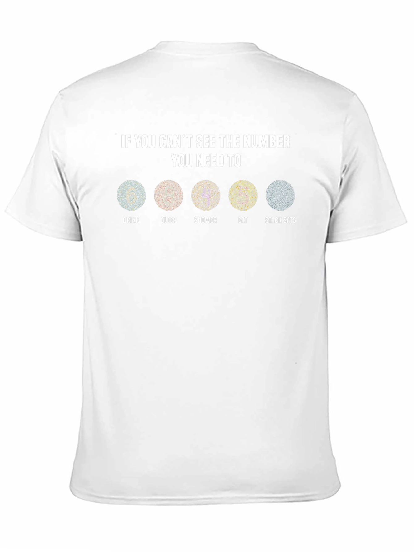 Black Color Blindness Test Funny T-Shirt view 11