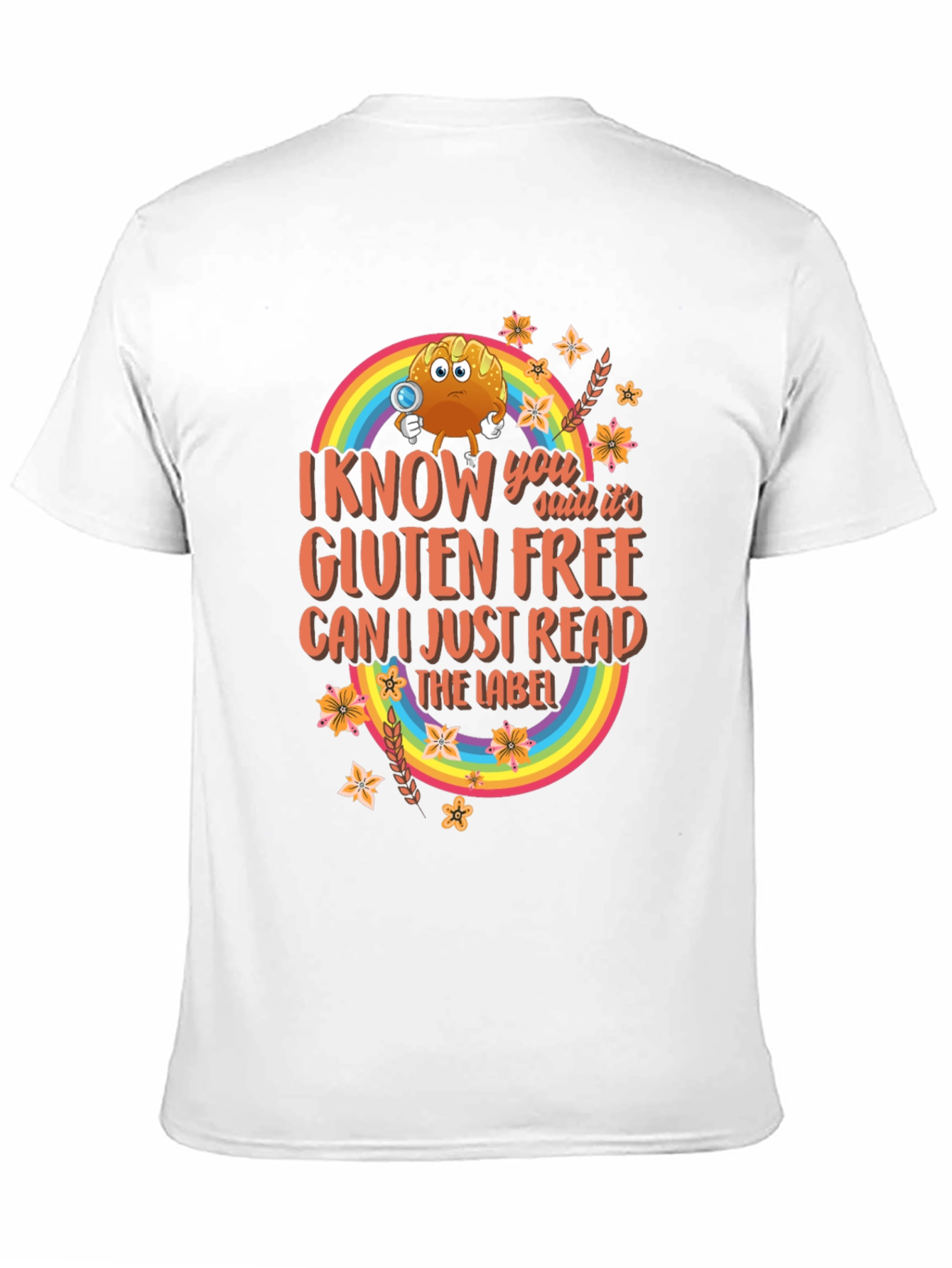 Black Gluten-Free T-Shirt: "Can I Just Read the Label?" view 11
