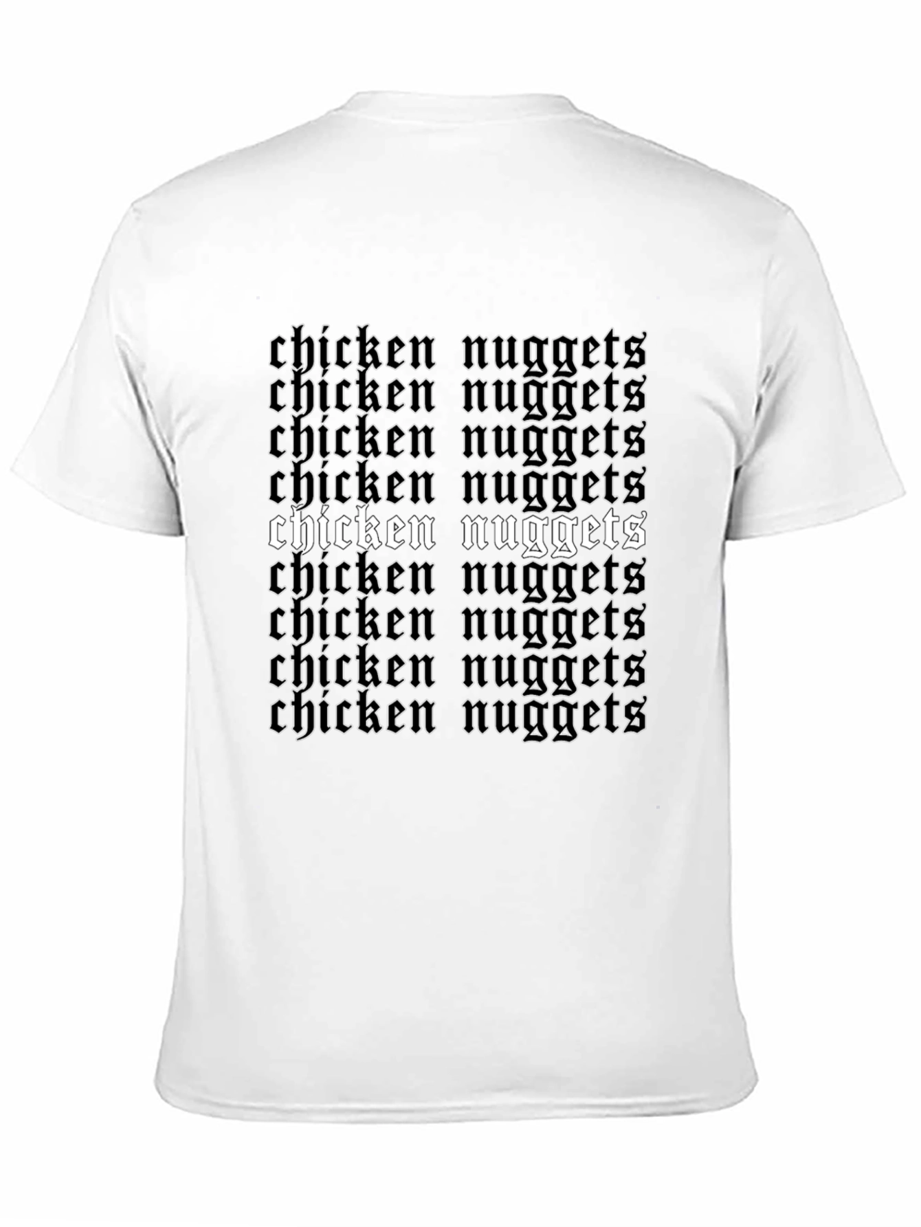 Black Chicken Nuggets Gothic T-Shirt - Funny Foodie Tee view 11
