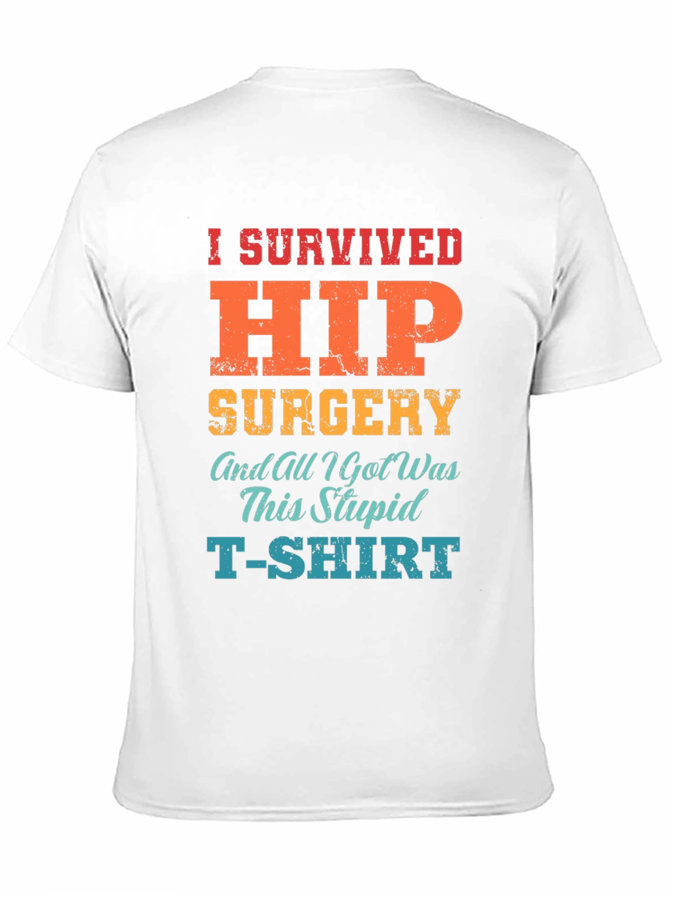 Black I Survived Hip Surgery T-Shirt - Funny Recovery Tee view 11