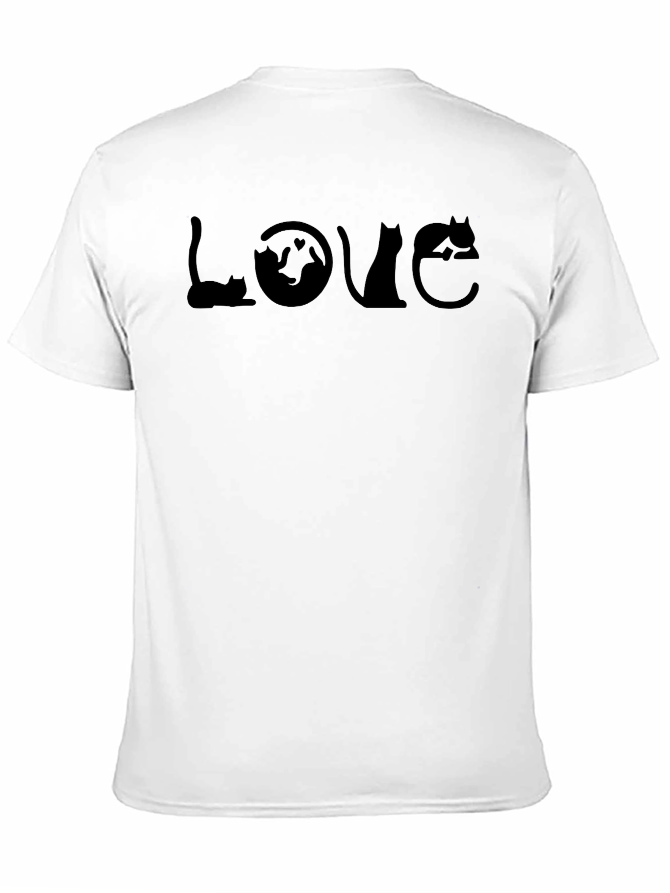 Black Cat LOVE T-Shirt - Stylish Graphic Tee view 11