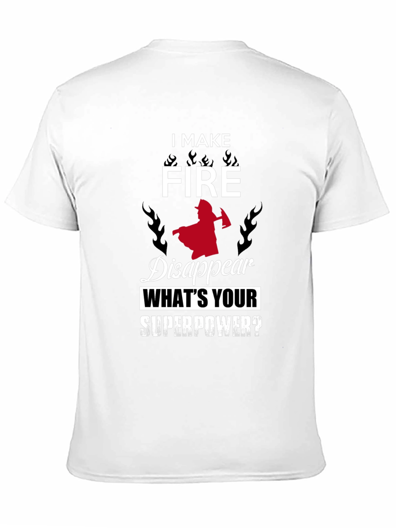 Black Firefighter Superpower Graphic Tee view 11