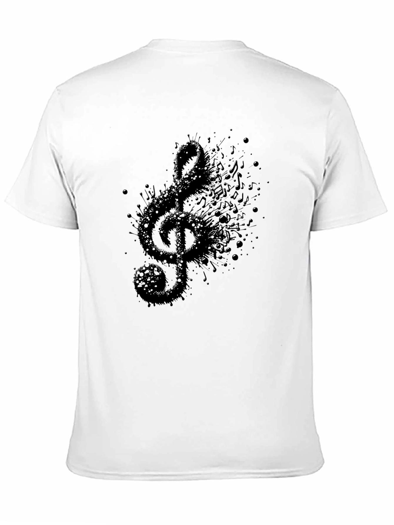 Black Music Treble Clef Men's Graphic T-Shirt view 11