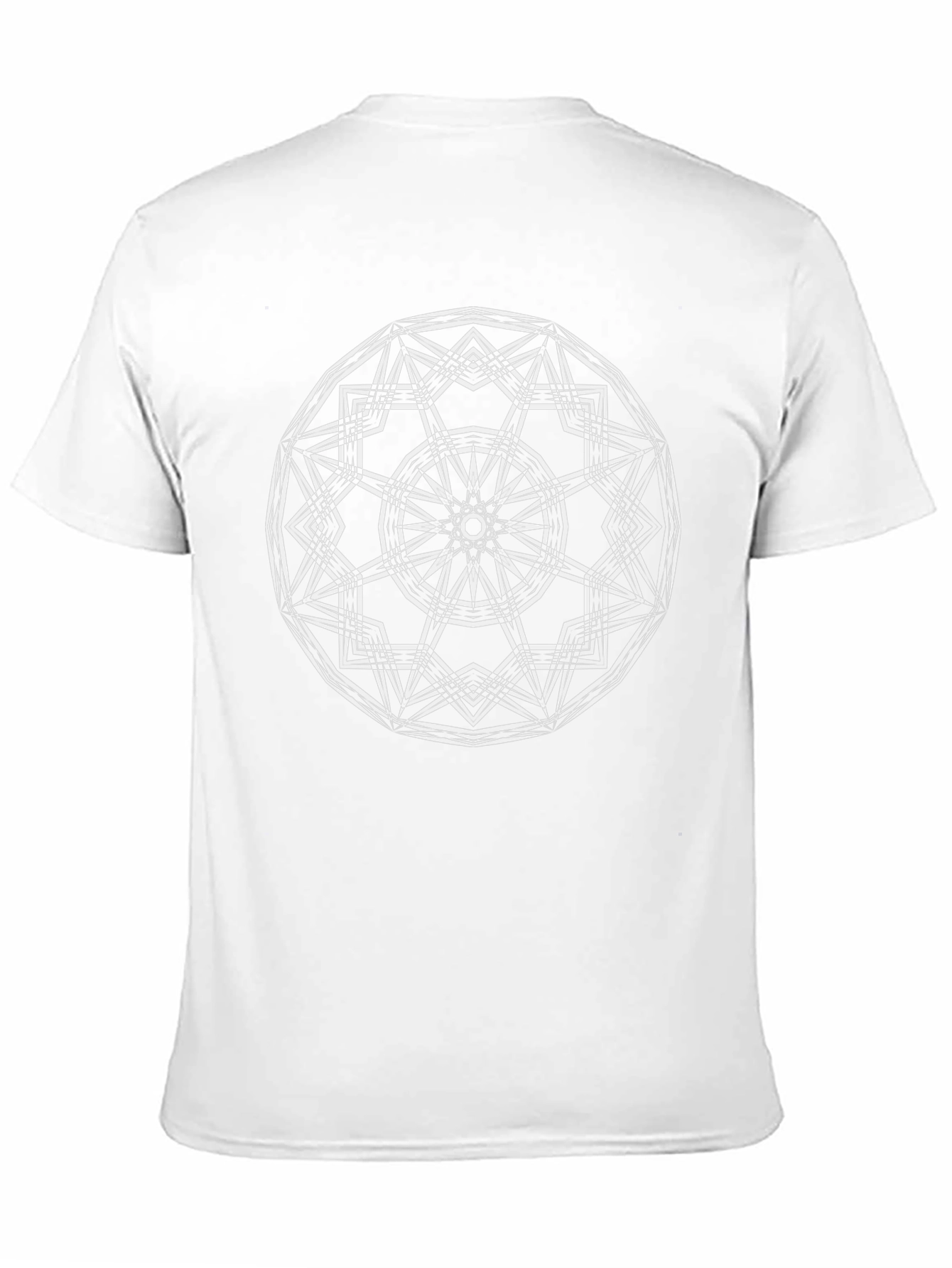 Black Abstract Mandala Graphic Black T-Shirt view 11