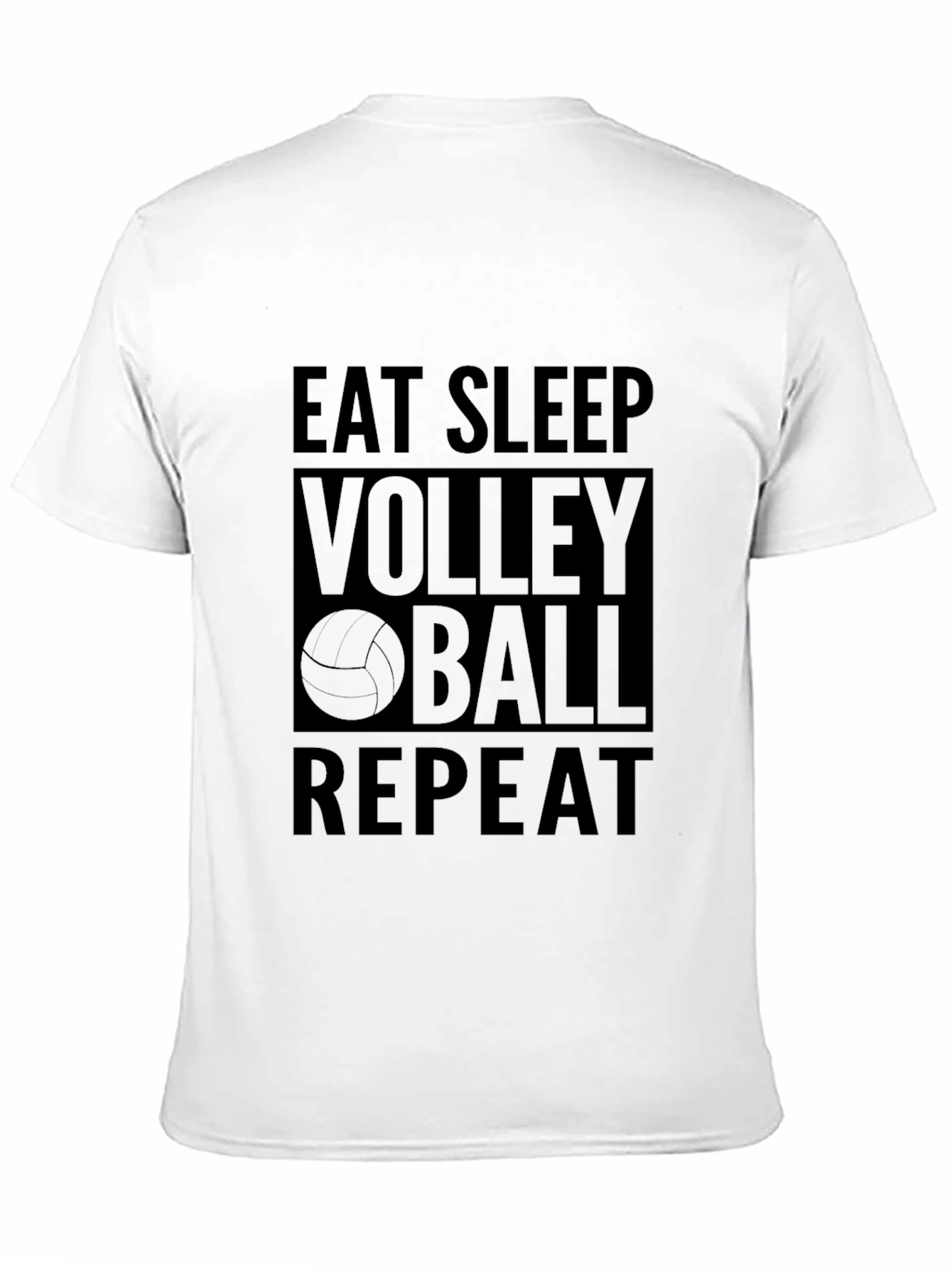 Black Eat Sleep Volleyball Repeat Black Tee Shirt view 11