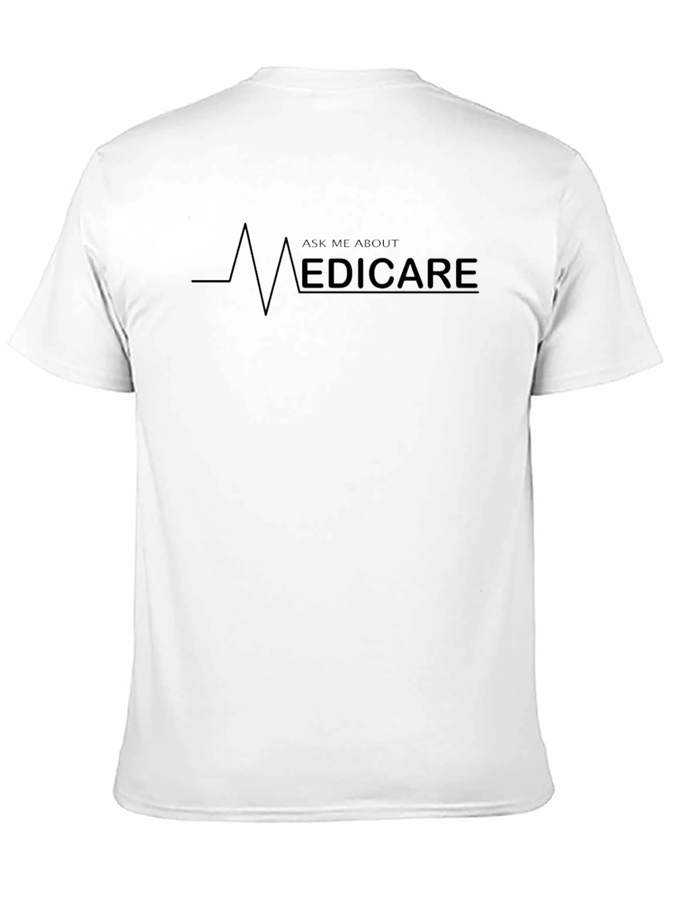 Black Ask Me About Medicare T-Shirt - Black view 11