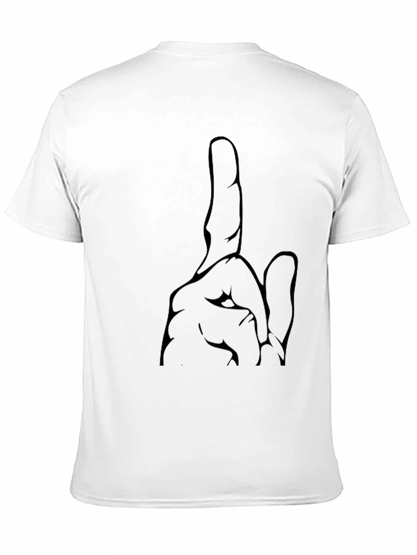 Black Statement Black T-Shirt - Bold Hand Graphic view 11