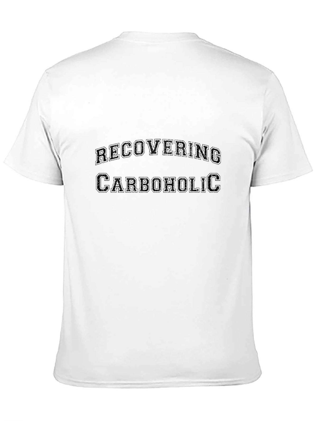 Black Recovering Carboholic Black Graphic T-Shirt view 11